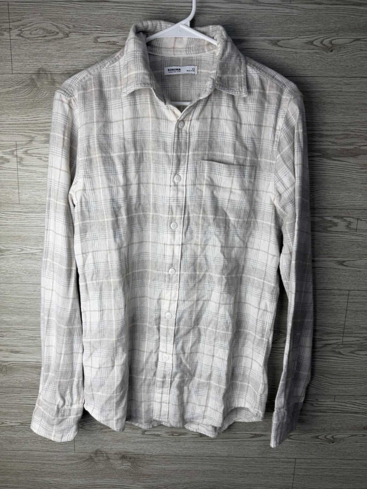 Sonoma 4 Sonoma Men’s Flannel Shirt Lot XS Plaid Button Up Size US XS / EU 42 / 0 - 6 Thumbnail