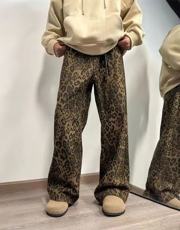 Japanese Brand × Jean Vintage leopard print casual baggy jeans Size US 28 / EU 44 - 3 Thumbnail