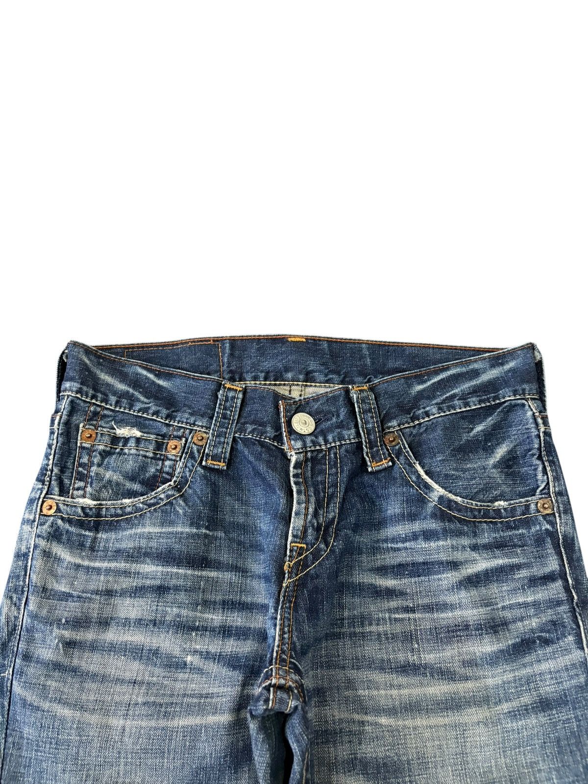 Levi's Vintage 90s Levis 507 Bootcut Distress Blue Jeans Size US 31 - 4 Thumbnail
