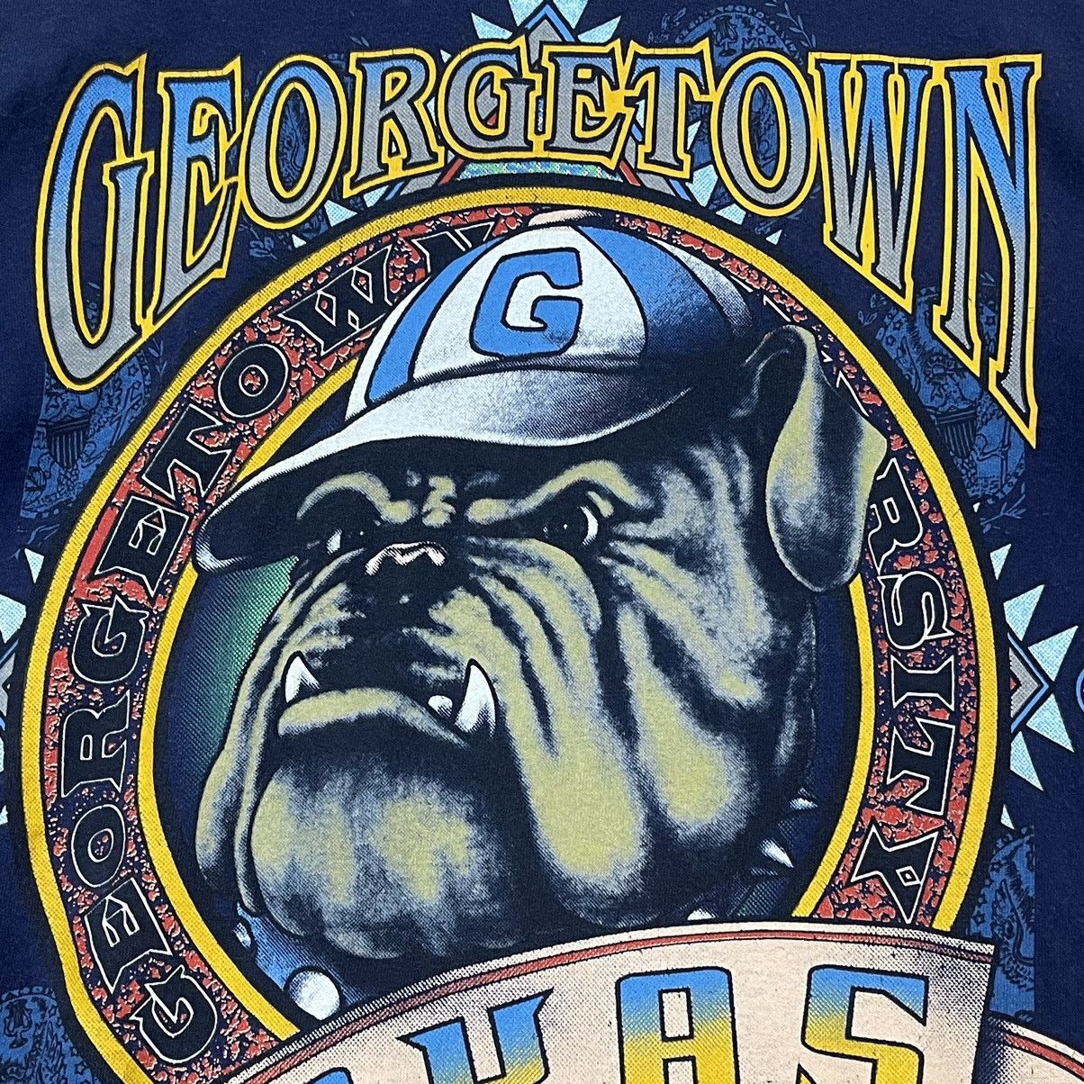 Vintage Vintage 90s Georgetown Hoyas University Tee Size US L / EU 52-54 / 3 - 5 Thumbnail
