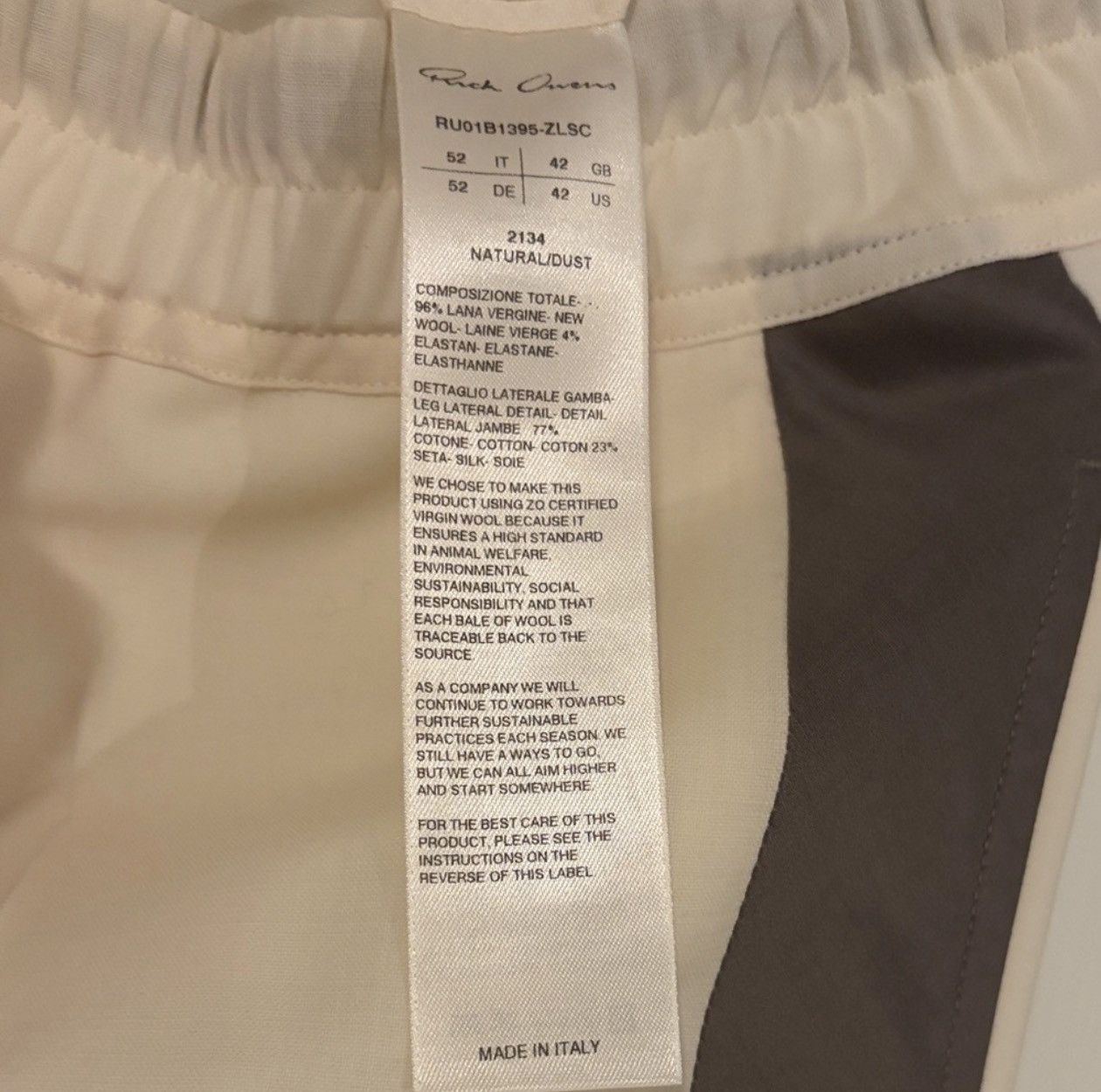 Rick Owens Rick Owens Fogachine Natural Cropped Drawstring Astaires Size US 36 / EU 52 - 13 Thumbnail