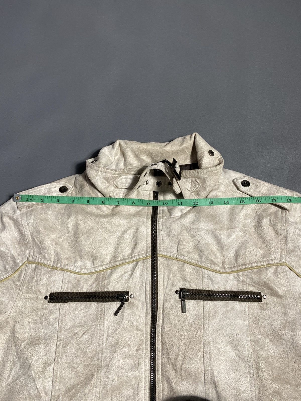 Japanese Brand Waxed Fur Rider Bondage Suede Jacket Size US L / EU 52-54 / 3 - 14 Thumbnail