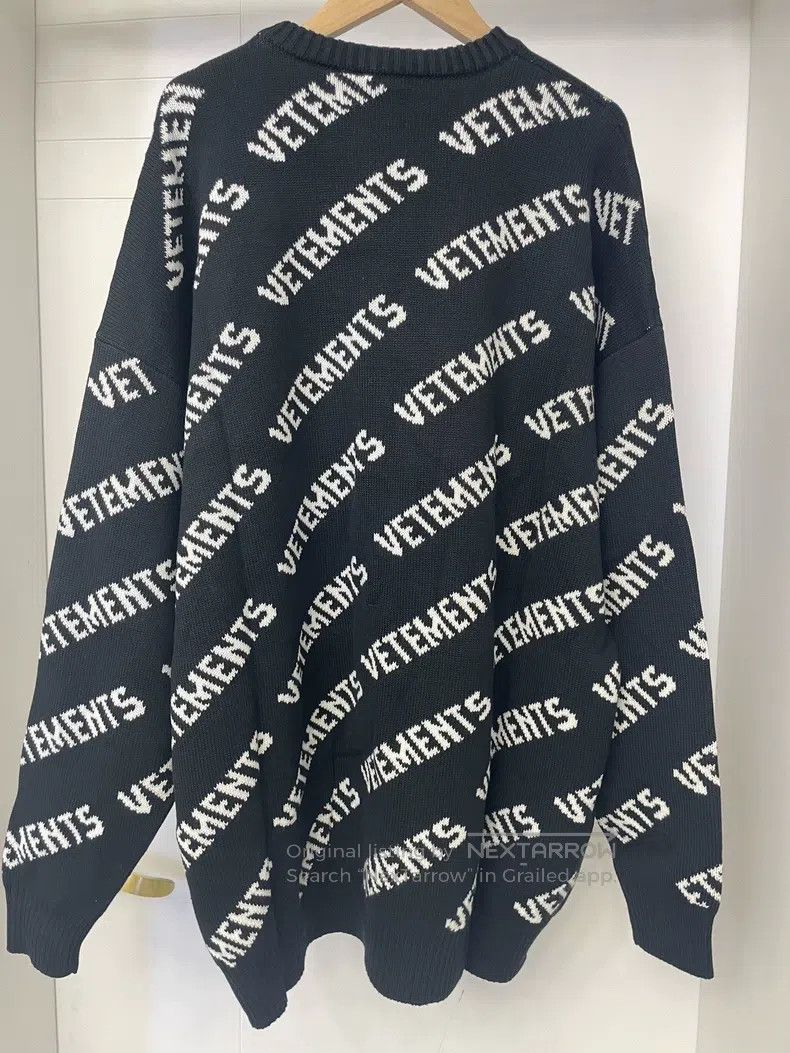 Vetements Vetements Logo All Over Black Knit S Size Size US S / EU 44-46 / 1 - 2 Thumbnail