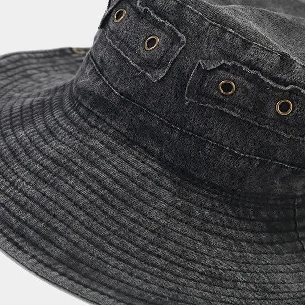VIBE Outdoor Retro Bucket Sun Cap Hat Panama y2k Size ONE SIZE - 6 Thumbnail