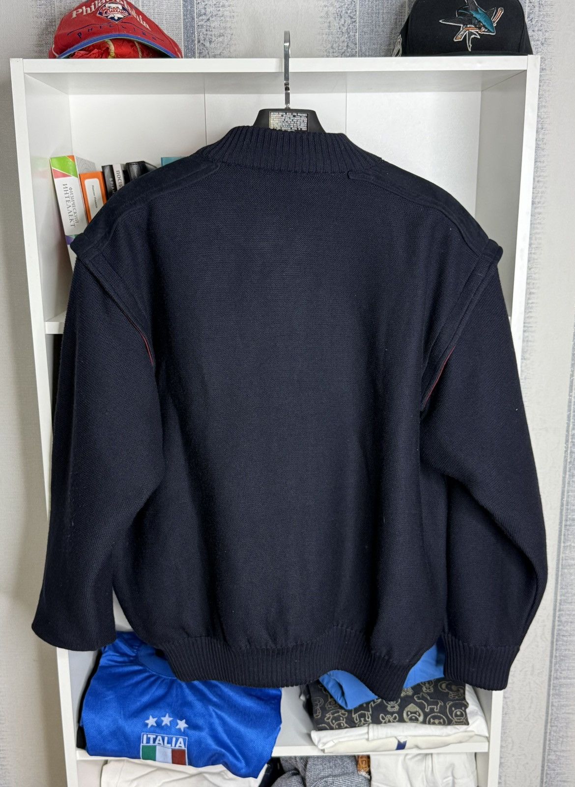 Paul & Shark Paul&Shark big logo British flag reversible wool bomber Size US L / EU 52-54 / 3 - 2 Thumbnail
