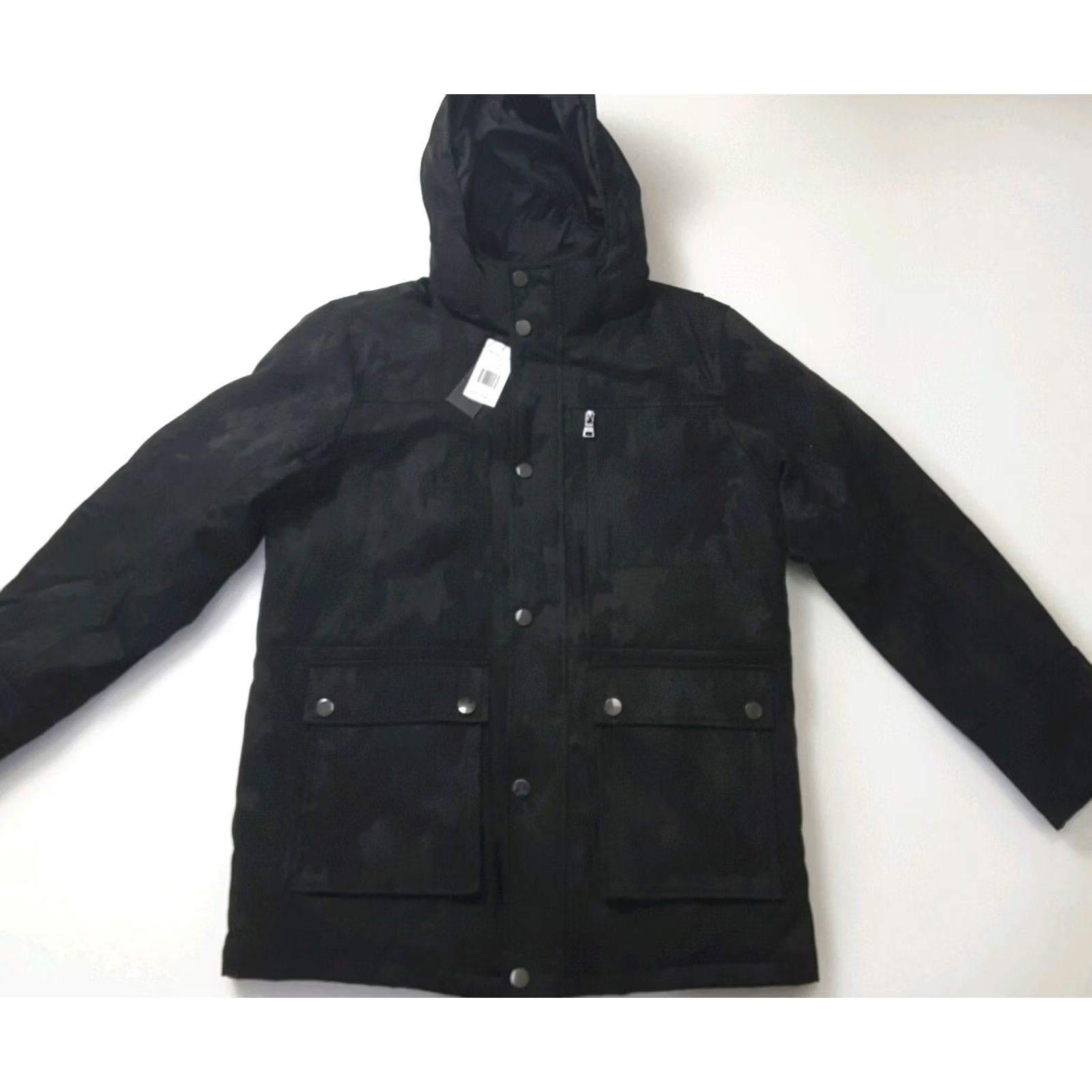 AMO Camo Coat Jacquard Camo Army Field Jacket Multi-Color Black Size M Men Winter Coat Regular Chest 44" Size US M / EU 48-50 / 2 - 2 Thumbnail