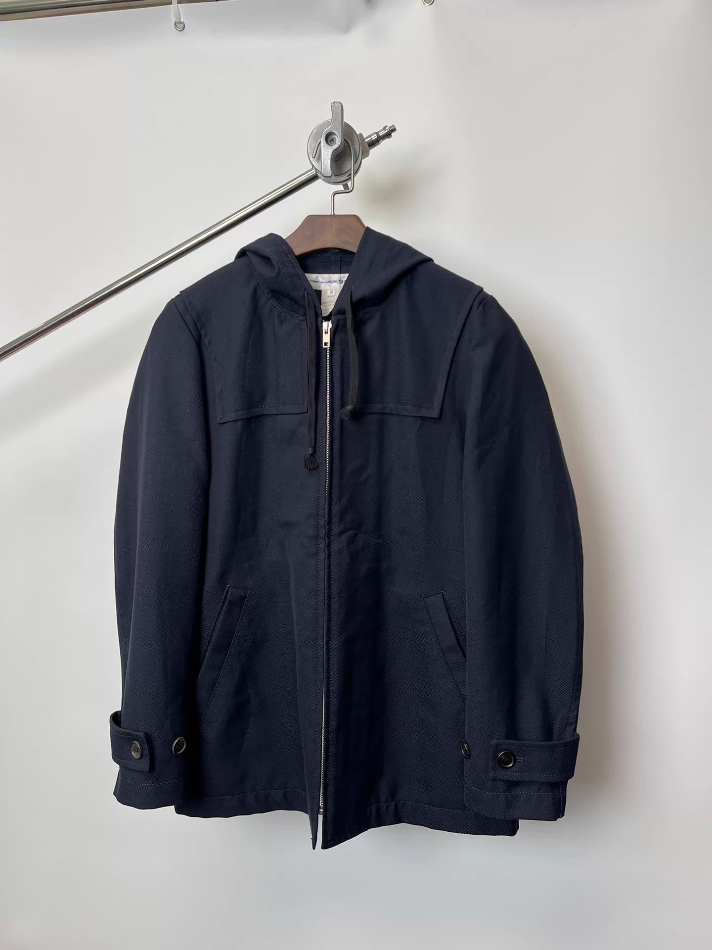 Comme des Garcons CDG Shirts Wool Blend Hooded Jacket w/ Special Shoulders hl Size US M / EU 48-50 / 2 - 2 Thumbnail