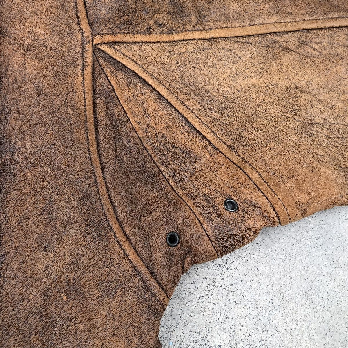 Vintage Vintage Reno Styled In France Leather Bomber Jacket Size US M / EU 48-50 / 2 - 13 Thumbnail