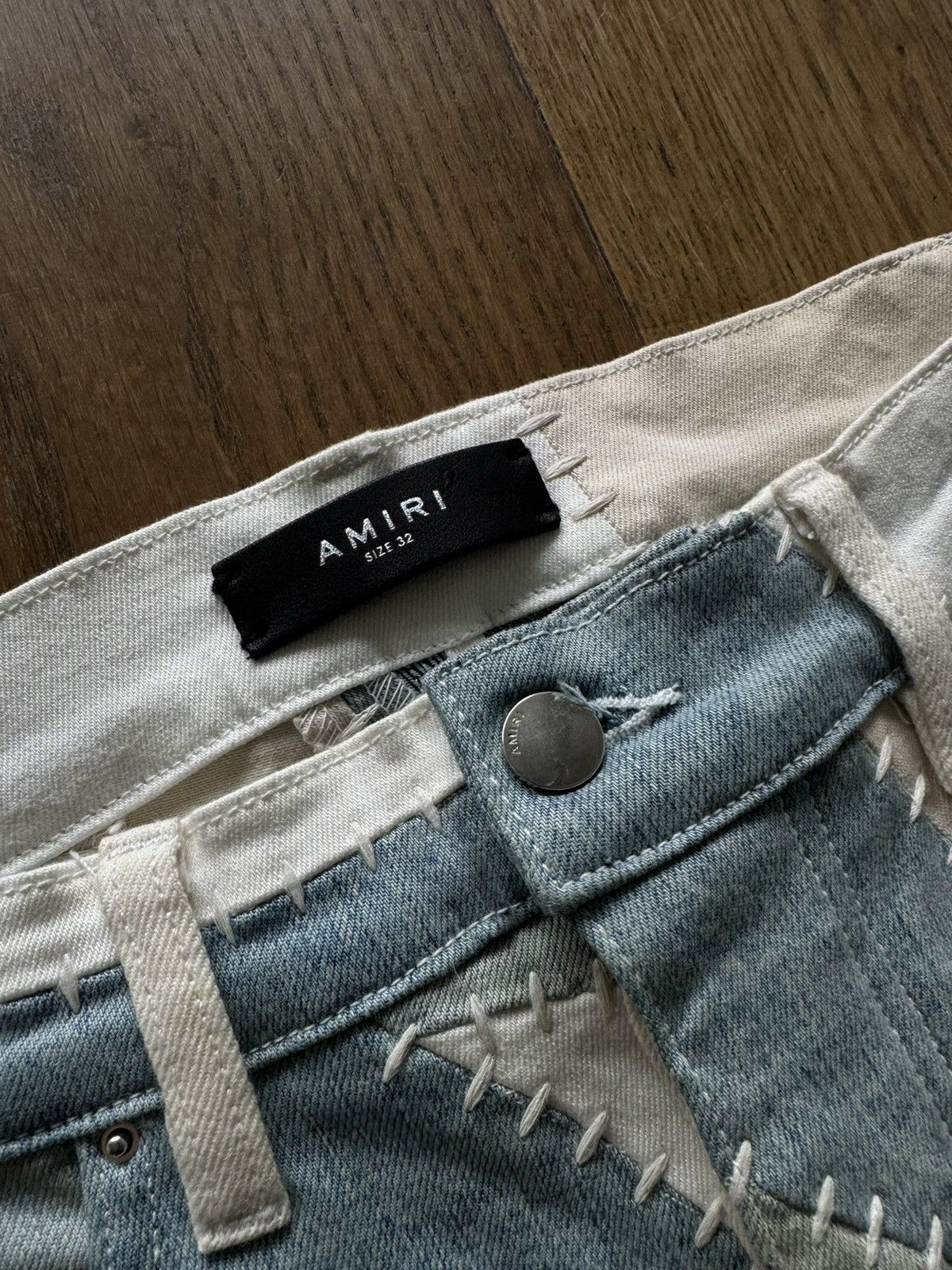 Amiri Amiri Jeans Patchwork Stitched Skinny Denim Size US 32 / EU 48 - 3 Thumbnail