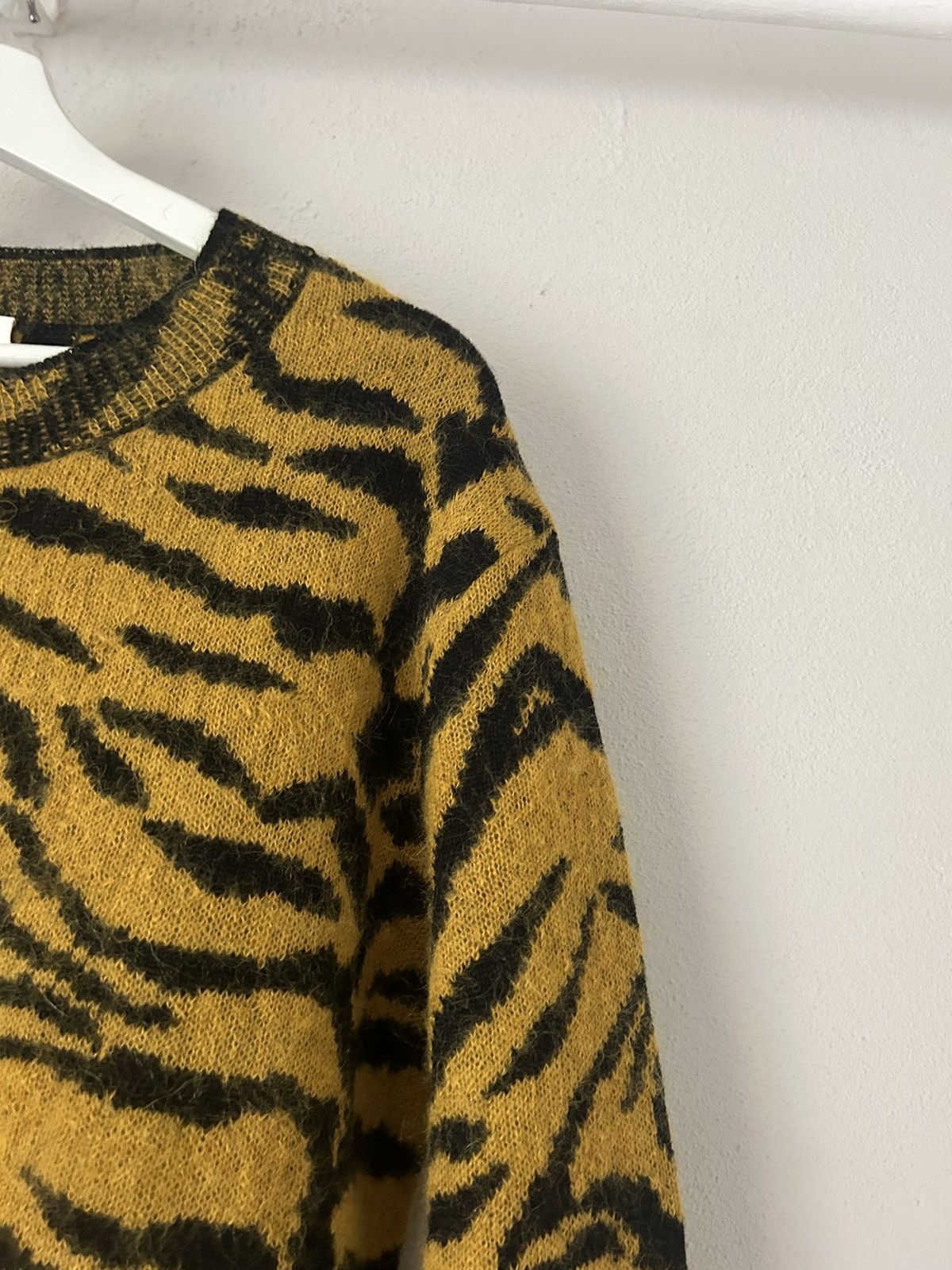Saint Laurent Paris FW18 Tiger Mohair / Wool Sweater Size US XL / EU 56 / 4 - 7 Thumbnail