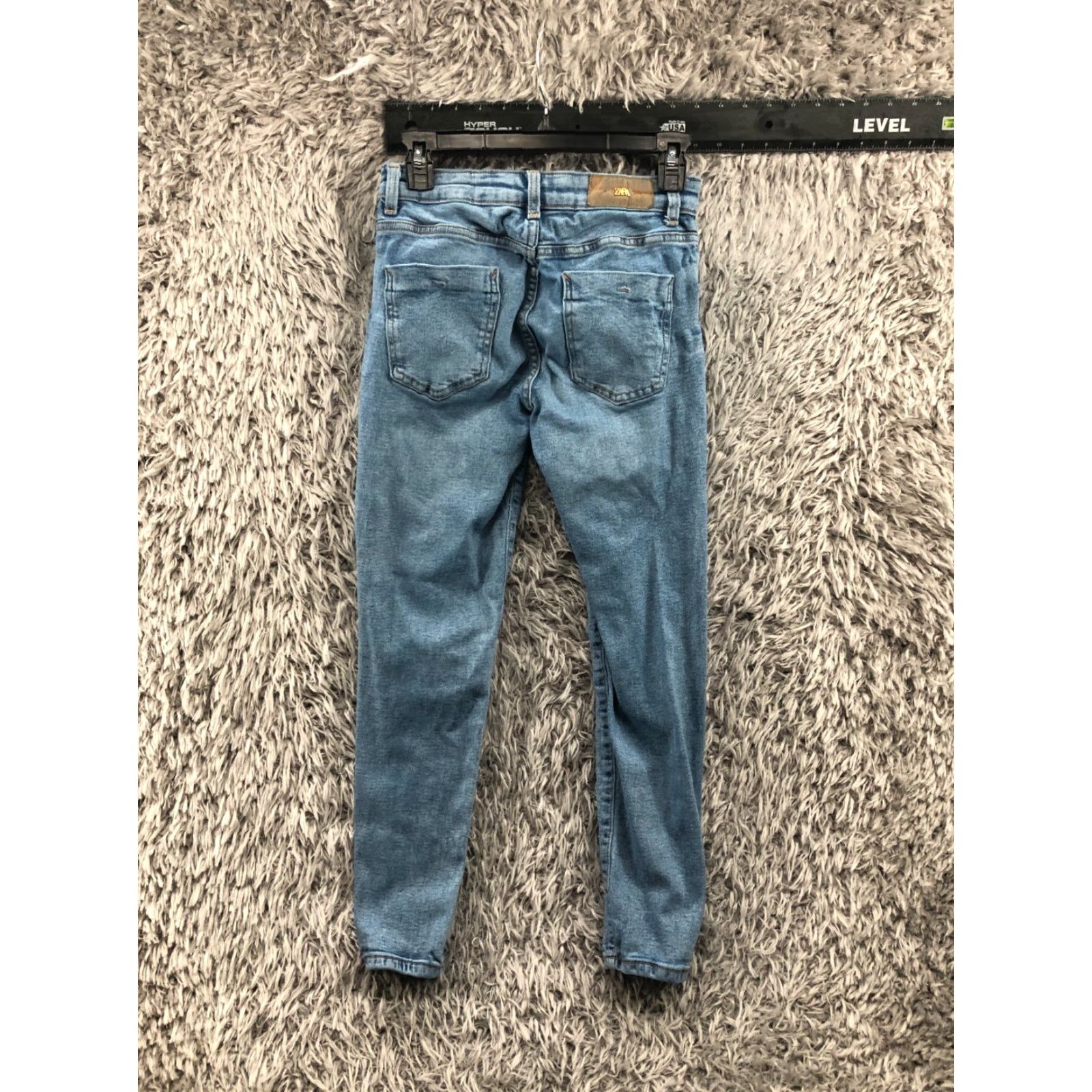 Zara Zara Skinny Jeans Size 4 Womens Medium Wash Blue Flaw Size 27" / US 4 / IT 40 - 7 Thumbnail