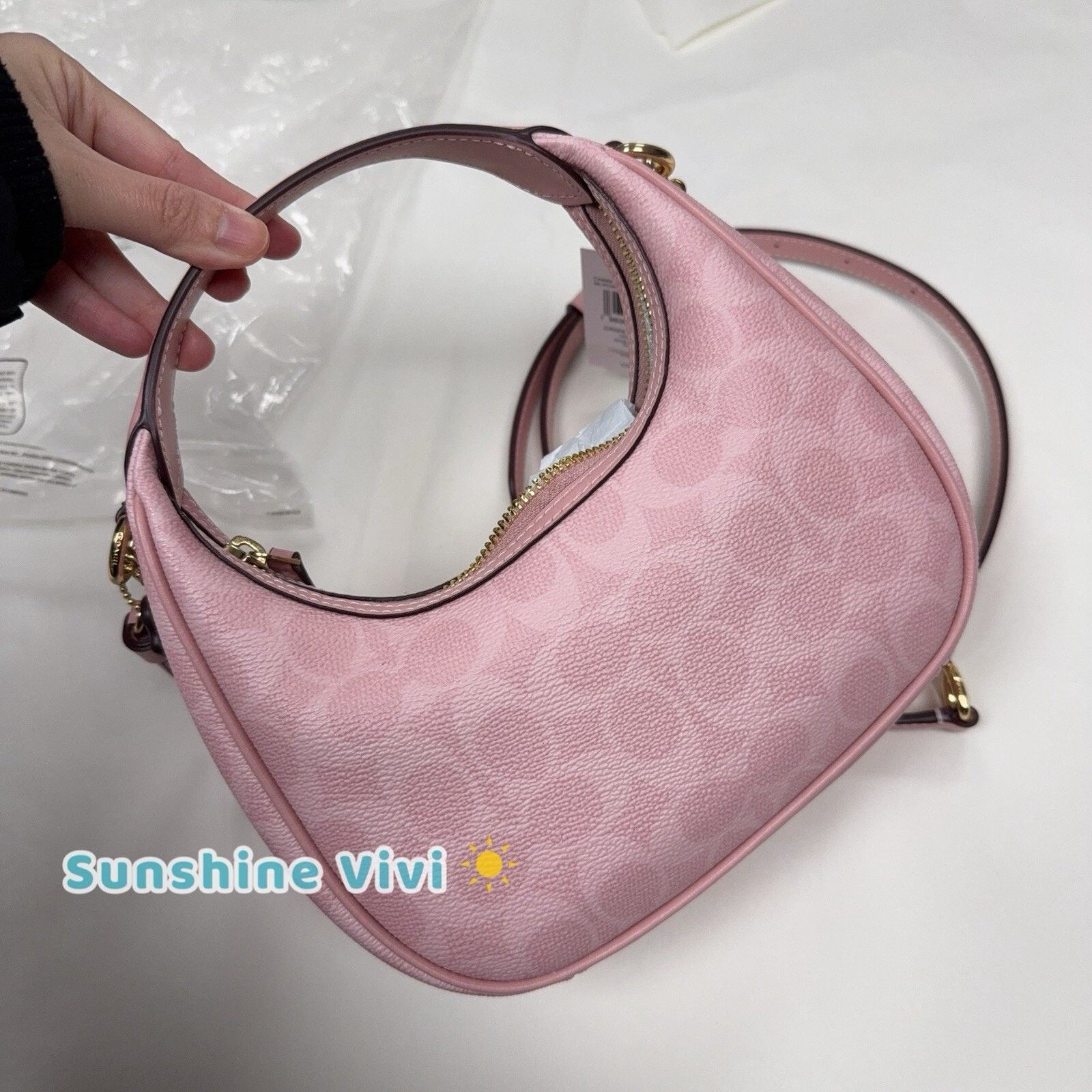 Coach NWT Coach Carmen Mini Crossbody Bag CAM83 Powder Pink Size ONE SIZE - 3 Thumbnail