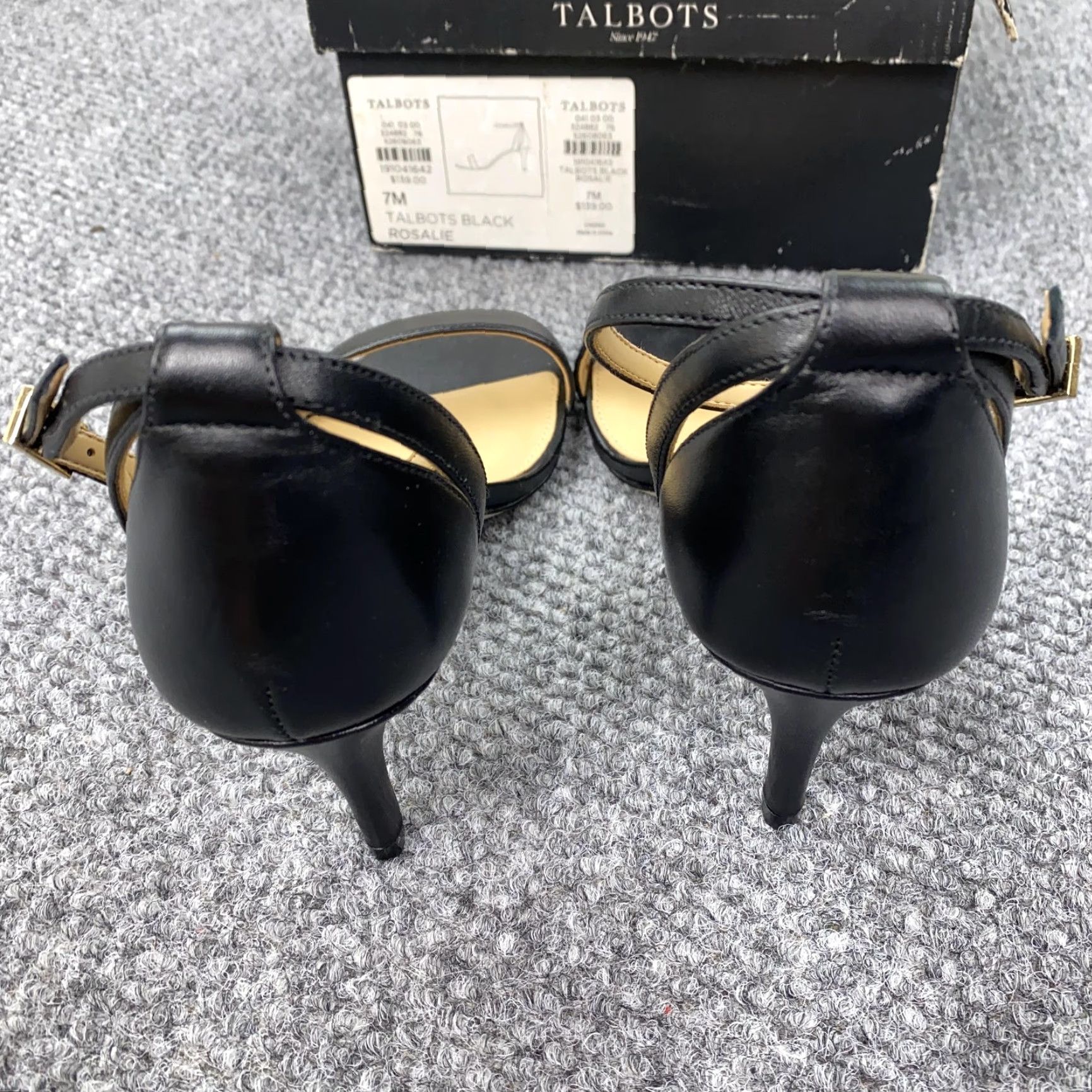 Talbots Talbots Shoes Womens Size 7 Black Strappy Ankle Strap Kitten Heels Open Toe Buckle Size M / US 6-8 / IT 42-44 - 7 Thumbnail