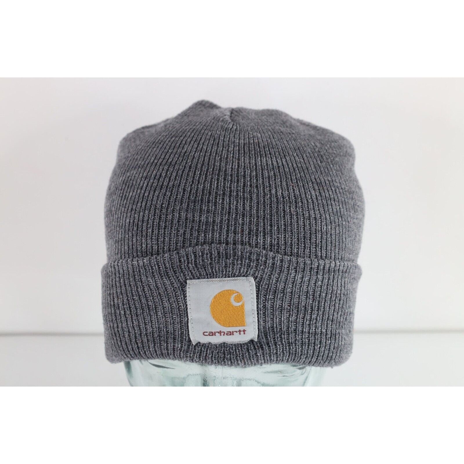 Carhartt × Vintage Vintage Carhartt Distressed Spell Out Knit Winter Beanie Hat Size ONE SIZE - 1 Thumbnail