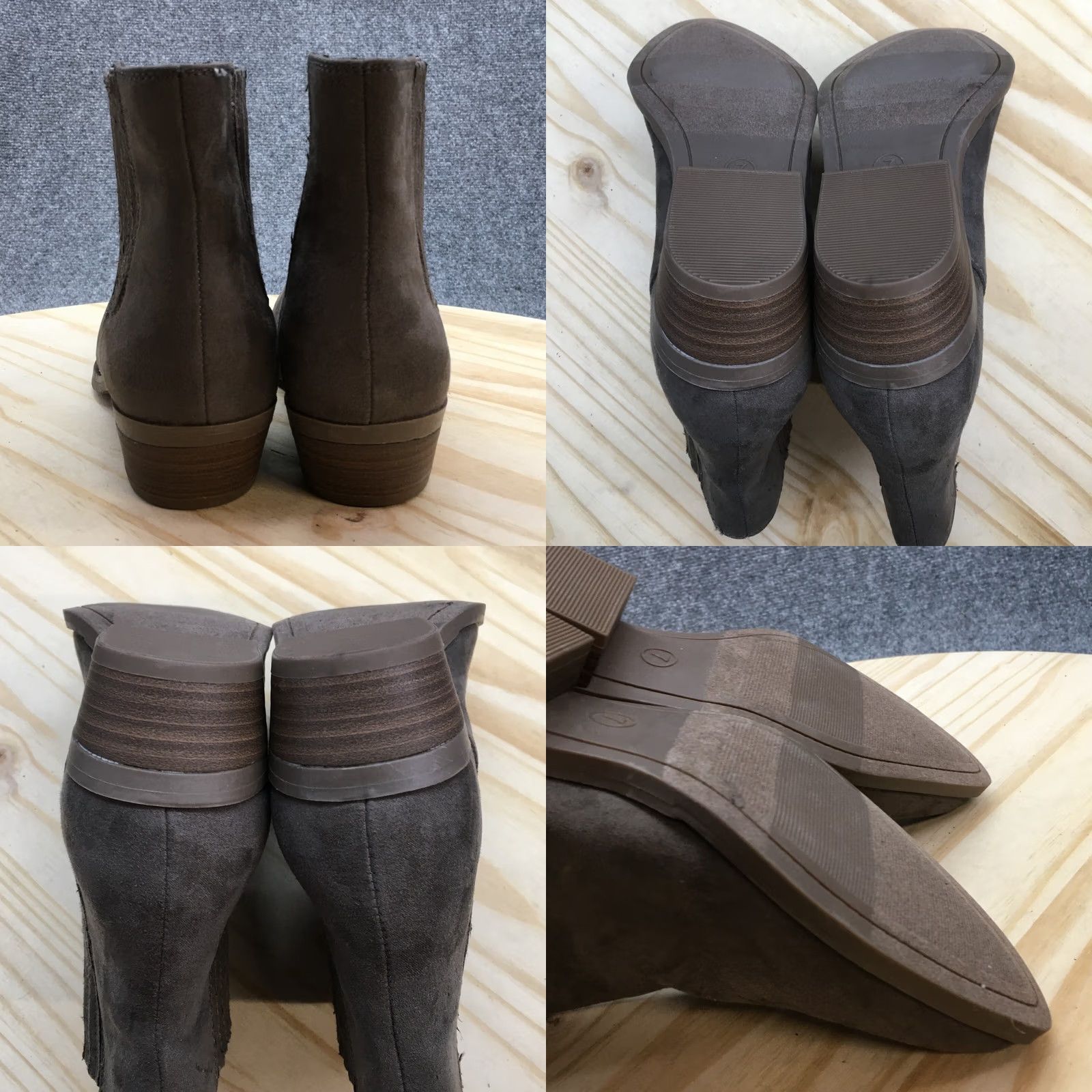 Vintage Universal Thread Boots Chelsea Brown Faux Suede Almond Toe Pull On NEW Womens 7 Shoes Size US 7 / IT 37 - 8 Thumbnail