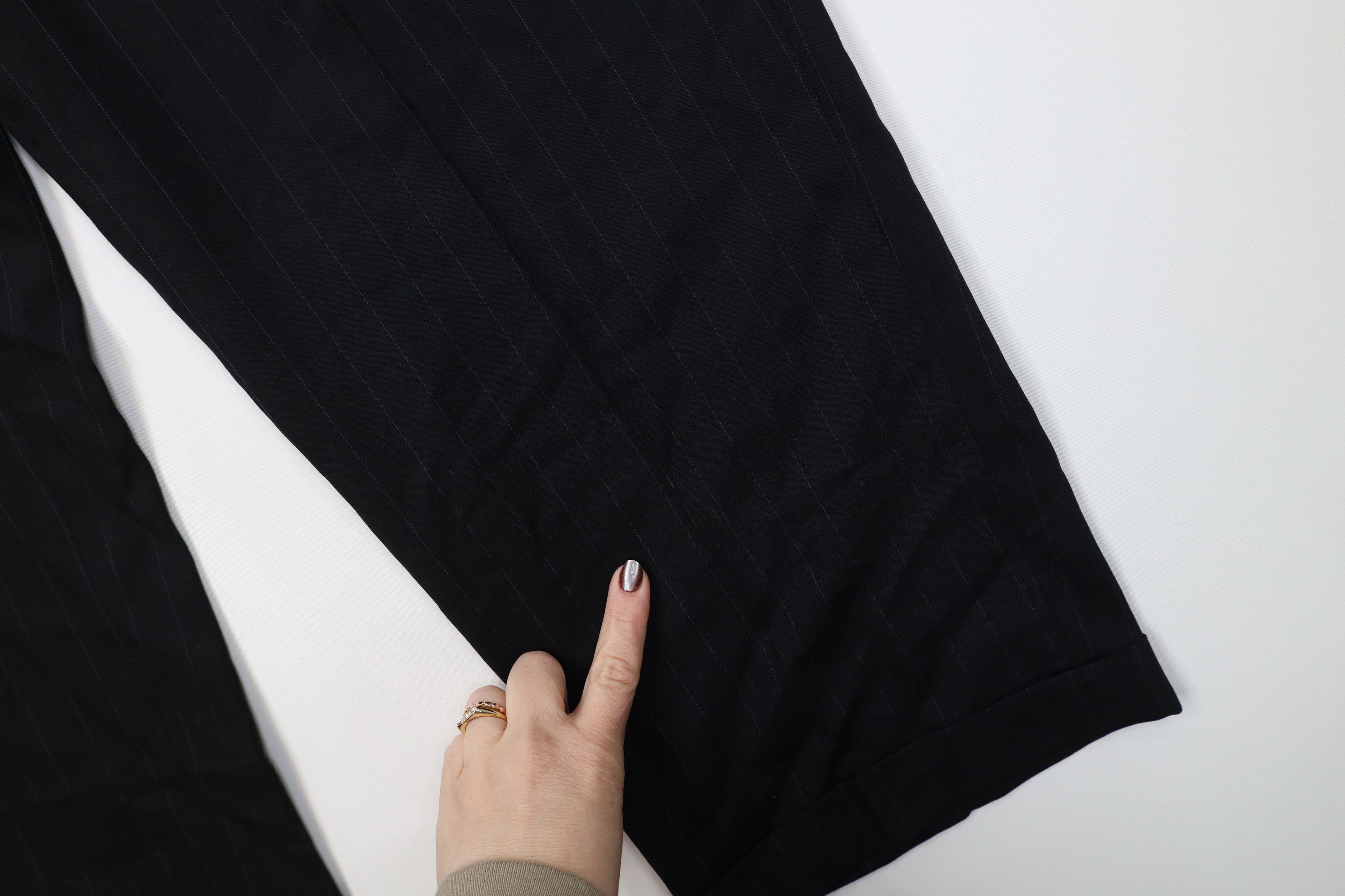 Vintage Vintage 90s Streetwear Knit Pinstriped Wide Leg Chino Pants Size US 34 / EU 50 - 5 Thumbnail
