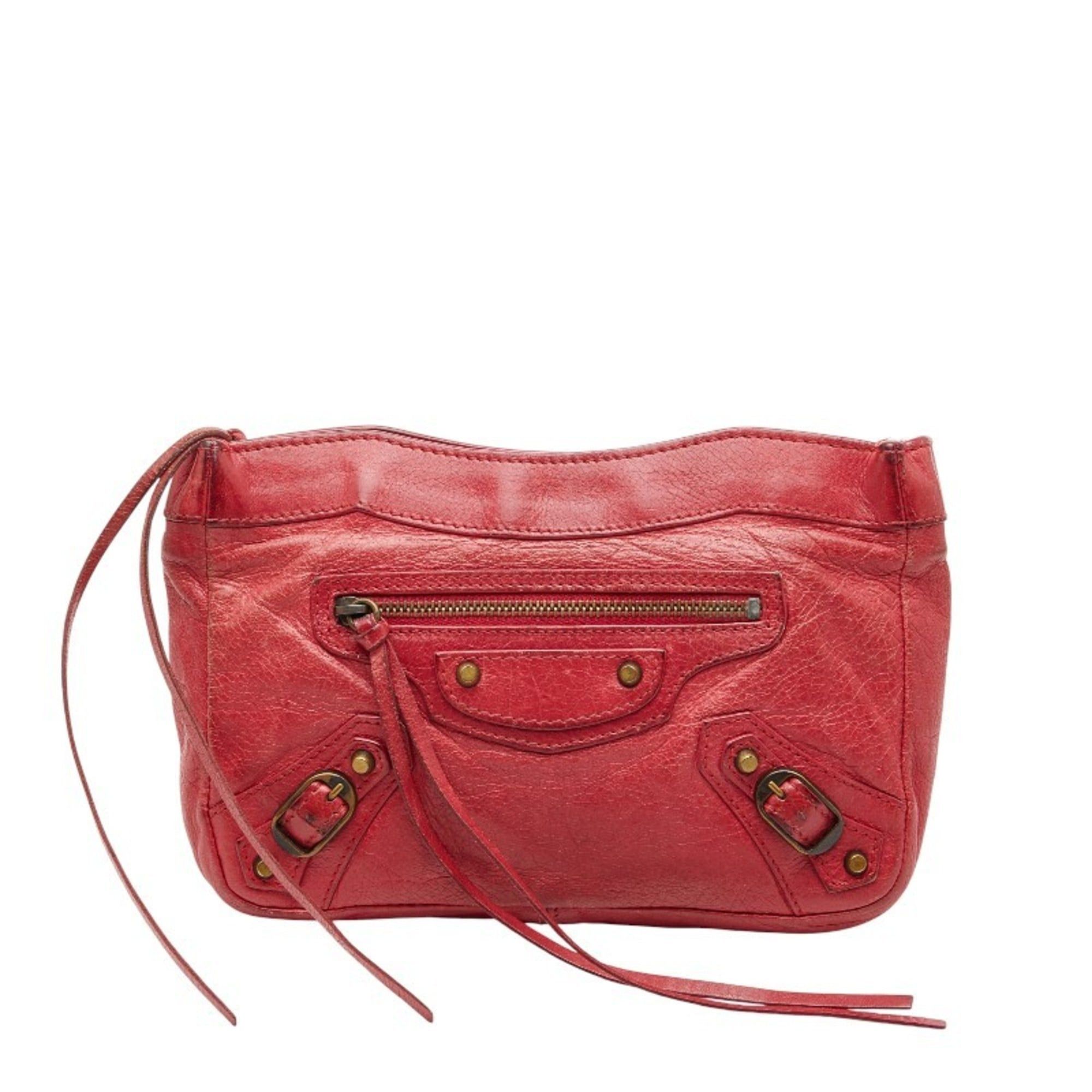 Balenciaga Giant Hip Pouch in Red Leather for Women