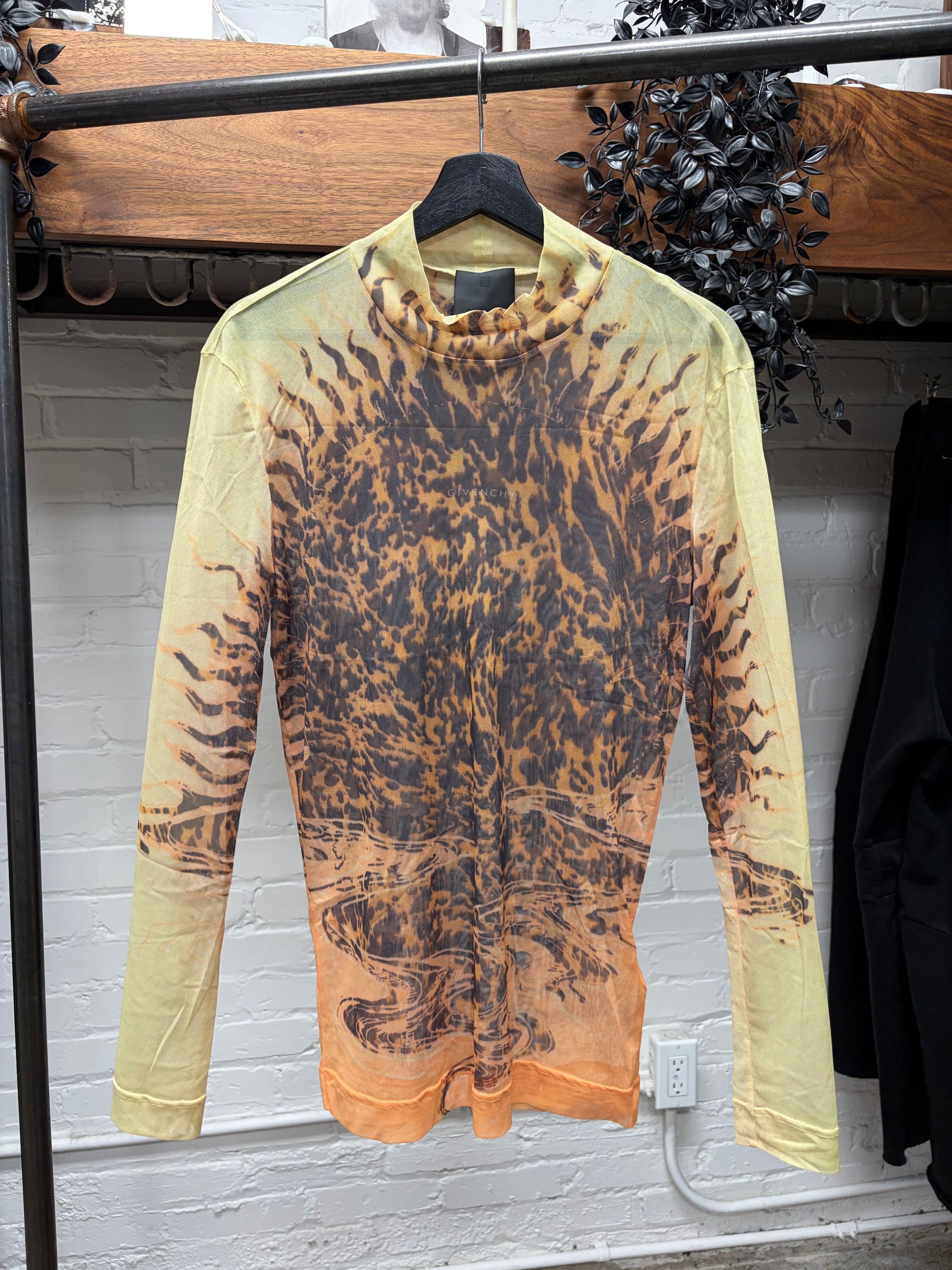 Givenchy AW2021 Givenchy by Matthew Williams ‘Marble Sun’ Mesh Long Sleeve Shirt Size US S / EU 44-46 / 1 - 1 Thumbnail