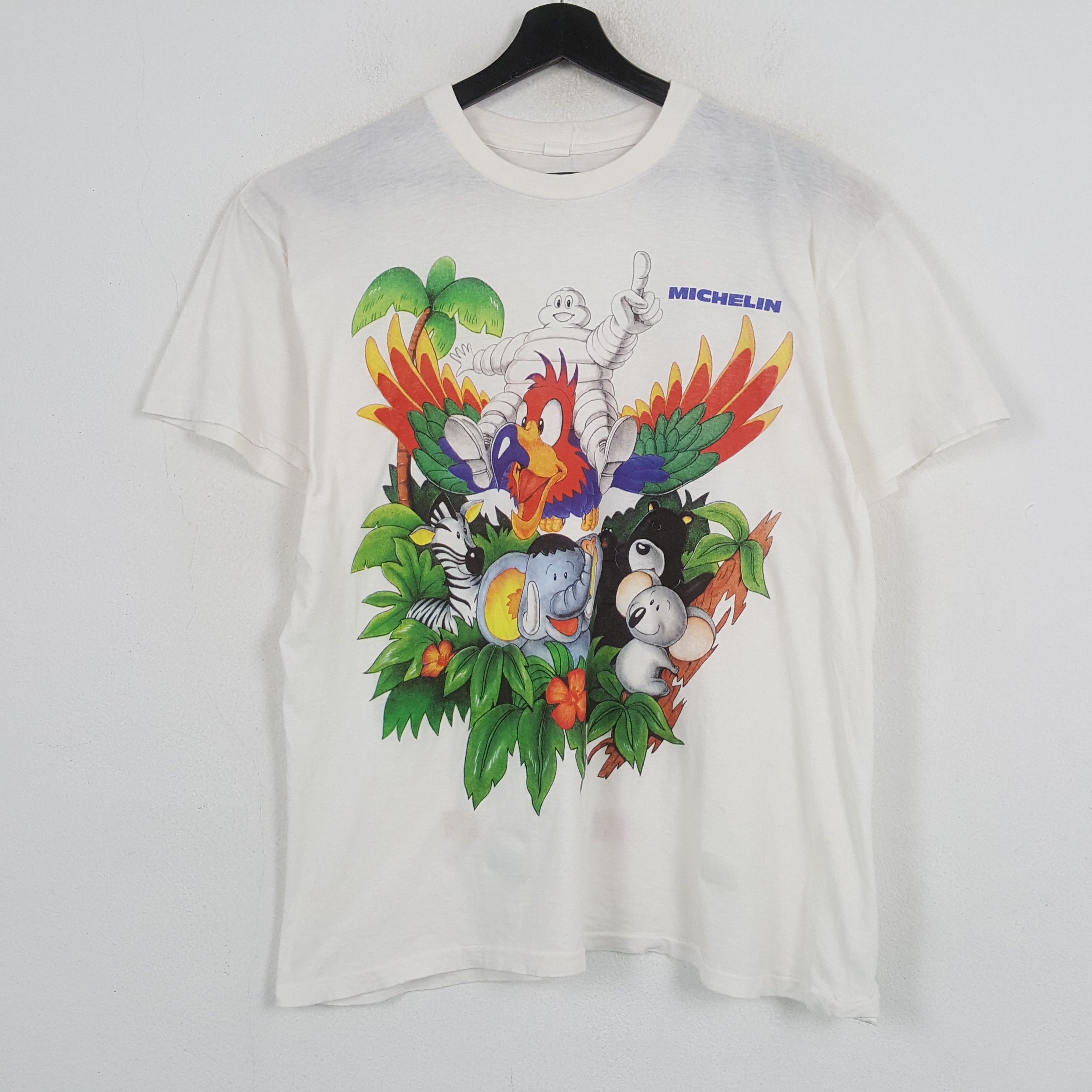 Vintage MICHELIN Tyres Brand Motorsports Style Tshirt C285N61 Size US L / EU 52-54 / 3 - 1 Thumbnail