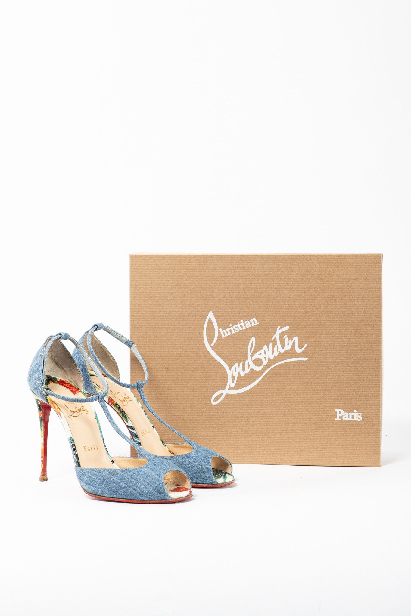 Christian Louboutin Christian Louboutin Senora 100 Jeans/Calf Hawaii Sandals Size US 9.5 / IT 39.5 - 12 Thumbnail