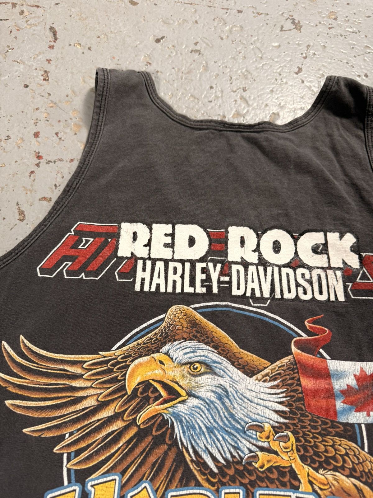 Harley Davidson Vintage Distressed Sun Faded Harley Davidson Dragon Tank Top Size US L / EU 52-54 / 3 - 8 Thumbnail