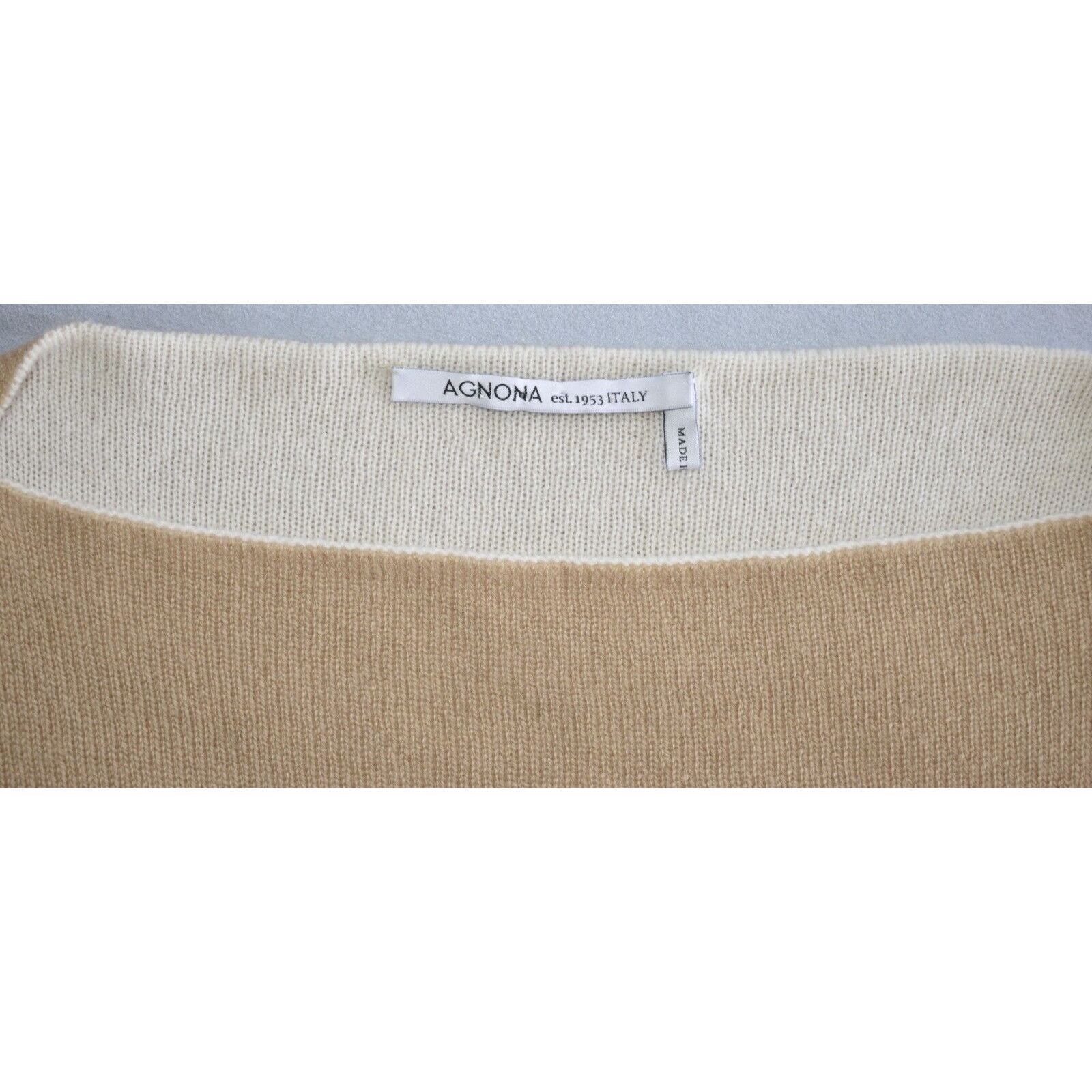 Agnona AGNONA Cashmere Knit Fringe Boat Neck Poncho Cape One Size Size ONE SIZE - 4 Thumbnail