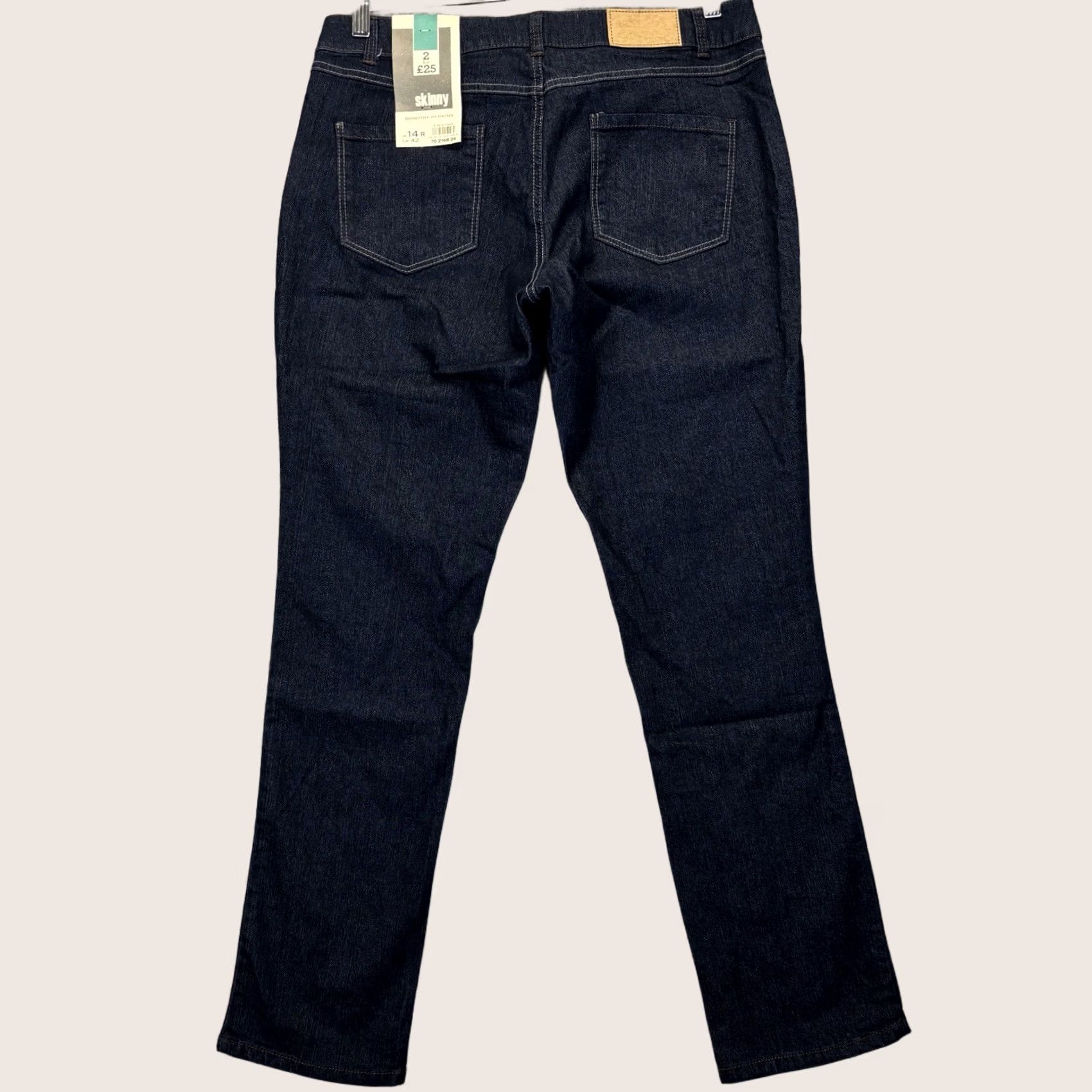 Vintage Dorothy Perkins Jeans Womens 14 Skinny UK14 Regular Denim Dark Wash New With Tags L31 Size 36" / US 14 / IT 50 - 1 Thumbnail