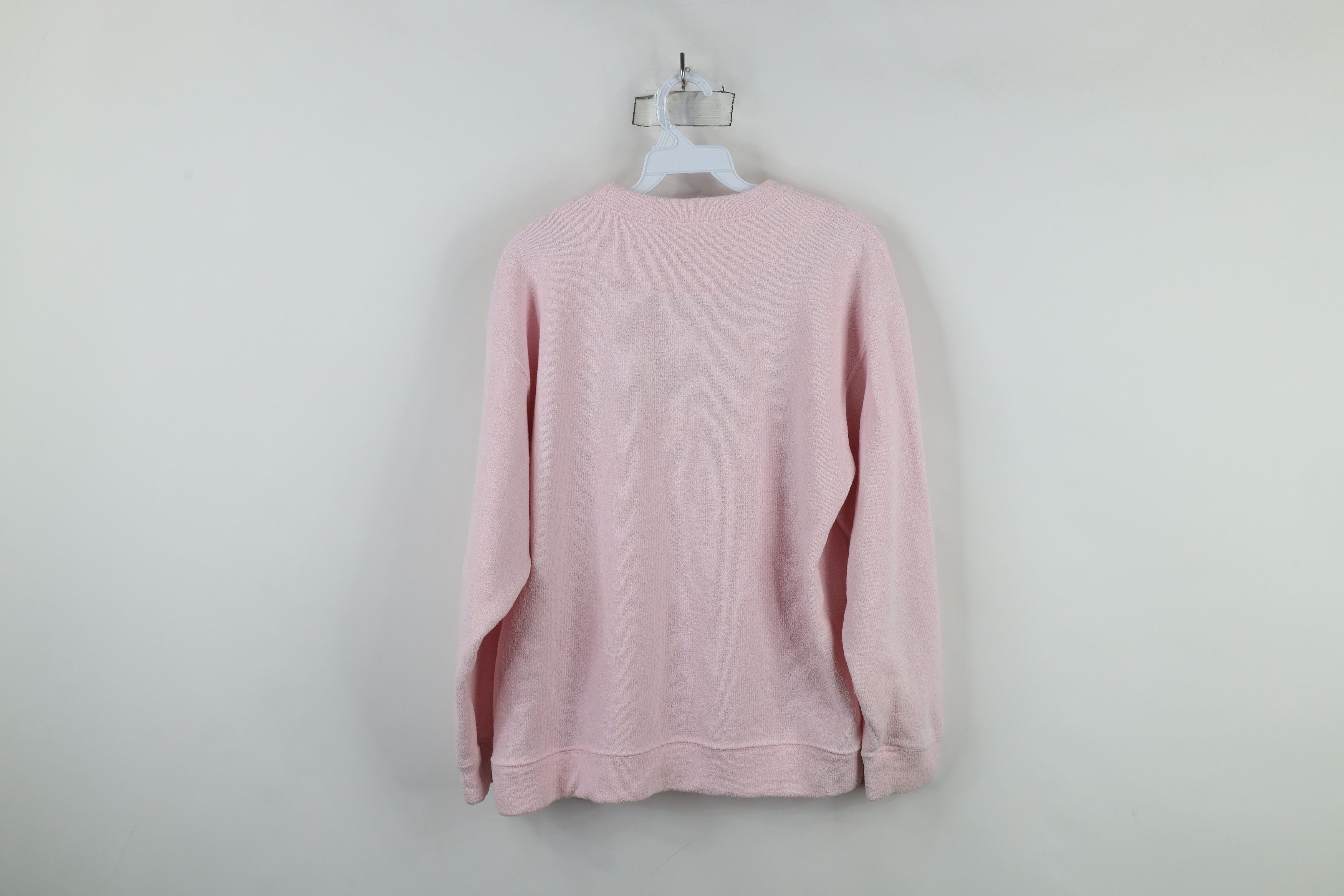 Cabelas × Vintage Vintage 90s Cabelas Flower Terry Cloth Sweatshirt Pink Size M / US 6-8 / IT 42-44 - 12 Thumbnail