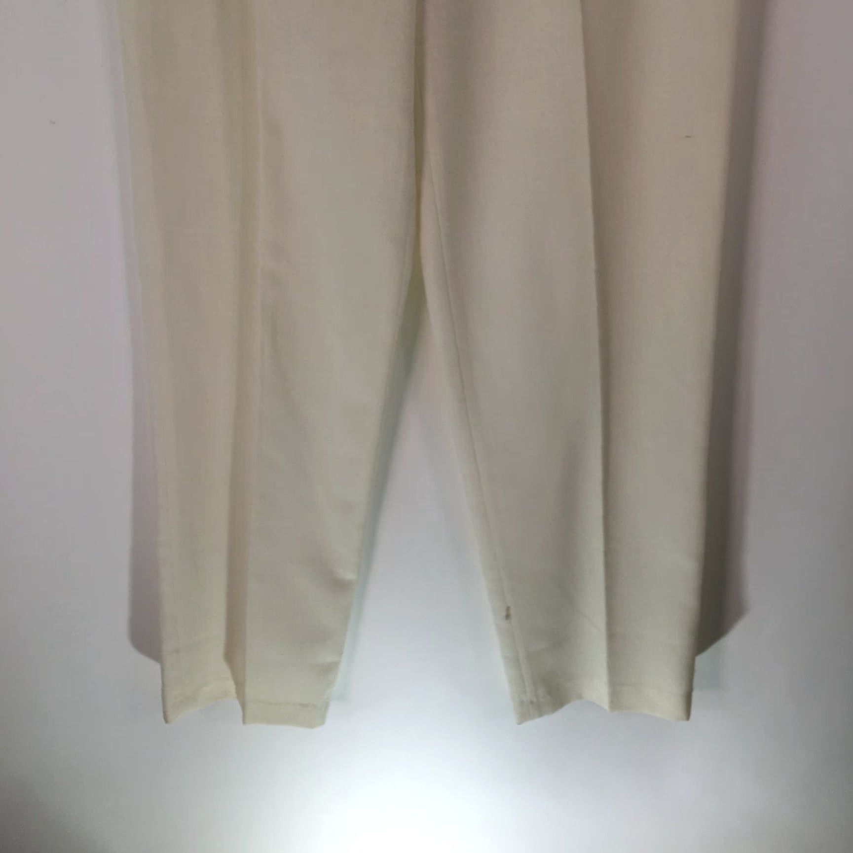 Vintage VINTAGE Romana Womens Pleated Front Straight Leg White Casual Dress Pant Size 11 Size 28" / US 6 / IT 42 - 5 Thumbnail