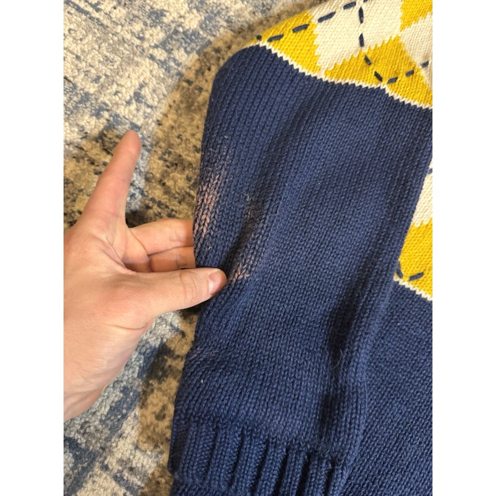 Vintage VINTAGE Michigan Wolverines Birch Bros. Full Zip Sweater L Blue Unisex Adults 90s Football College Go Blue Branding Size US L / EU 52-54 / 3 - 6 Thumbnail