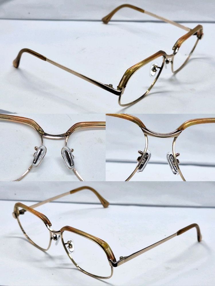Other 1980s VISTA B-289 1/20 12KGF Gold Filled Browline Glasses Size ONE SIZE - 4 Thumbnail