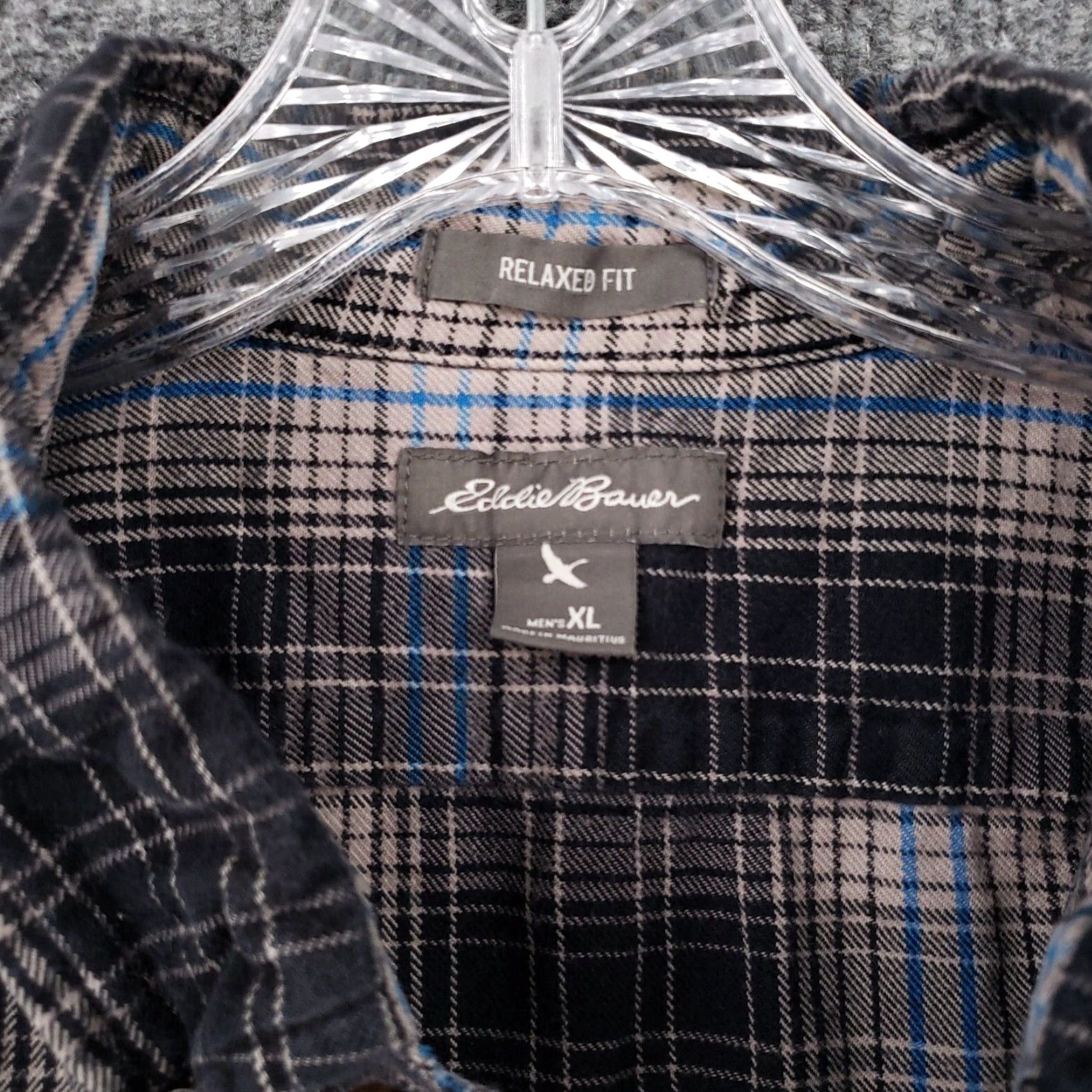 Eddie Bauer Eddie Bauer Button-Up Shirt Mens XL Gray Relaxed Fit Long Sleeve Plaid Collared Size US XL / EU 56 / 4 - 4 Thumbnail