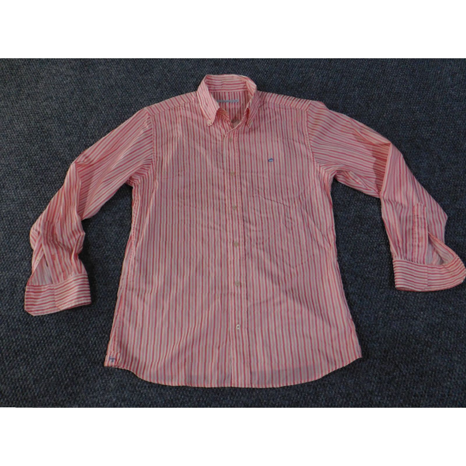 Southern Tide Southern Tide Shirt Mens Small Pink Striped Button Front Stretch Casual Button-Up Size US S / EU 44-46 / 1 - 2 Thumbnail
