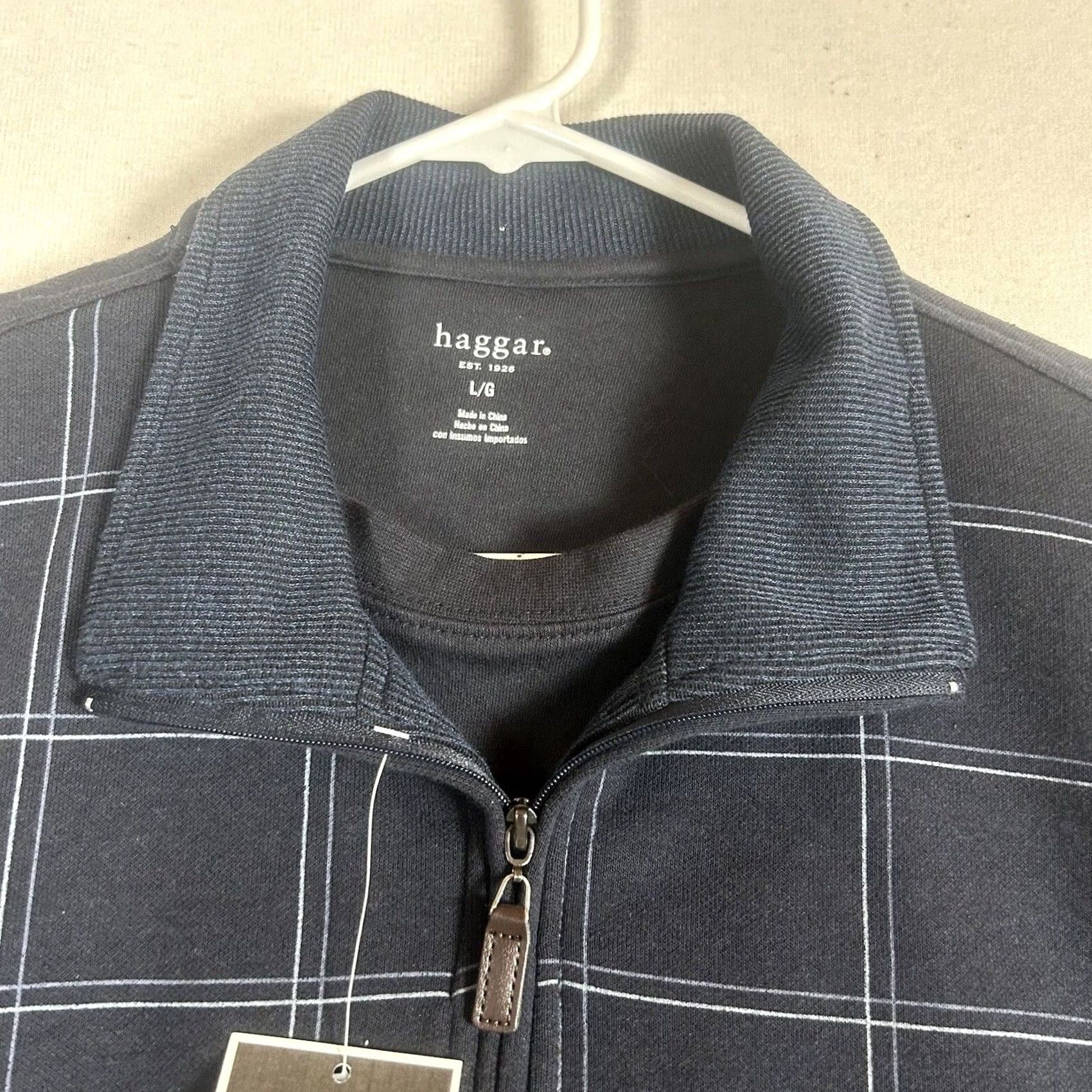 Haggar Haggar Polo Shirt Long Sleeve Men L Blue Solid Button-Down Collar 2 in 1—New with Tags Size US L / EU 52-54 / 3 - 4 Thumbnail