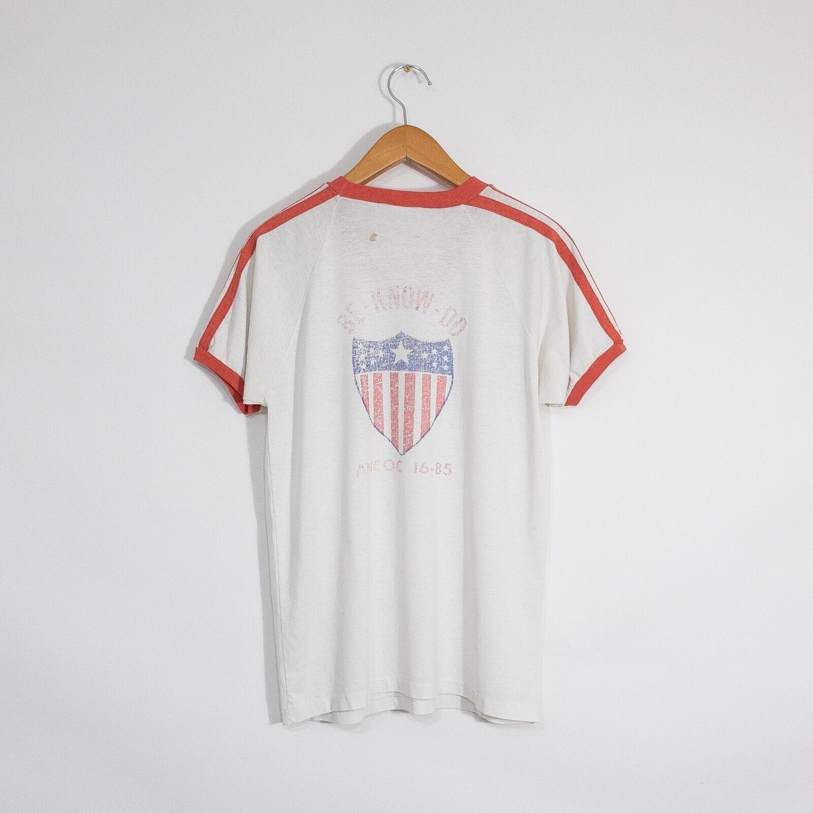 Vintage Vintage 80s Art Spruill Ringer T Shirt M - Army Distressed Size US M / EU 48-50 / 2 - 6 Thumbnail