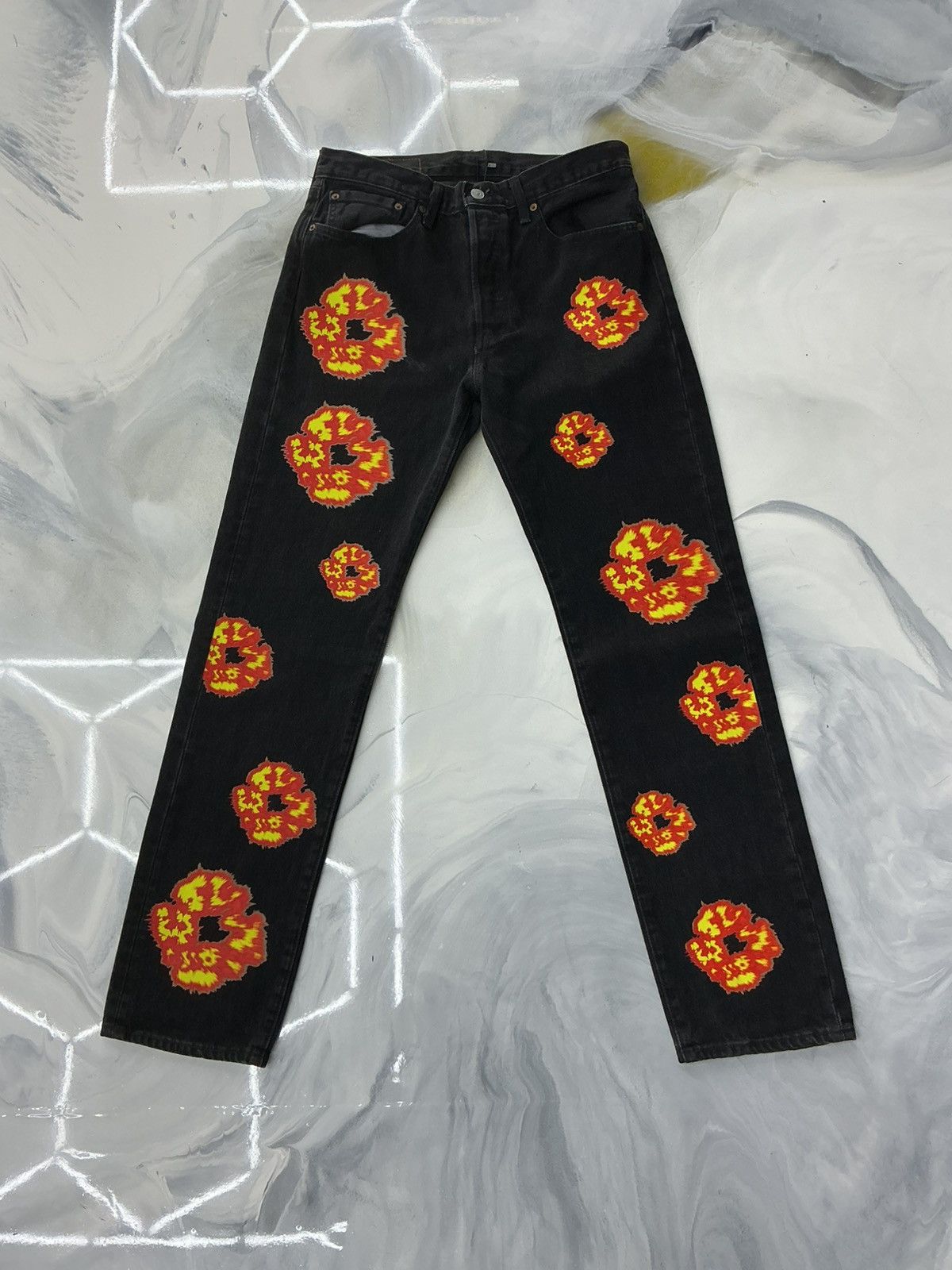DENIM TEARS Denim Tears x Offset Jeans Black Size 32x32 Size US 32 / EU 48 - 1 Thumbnail