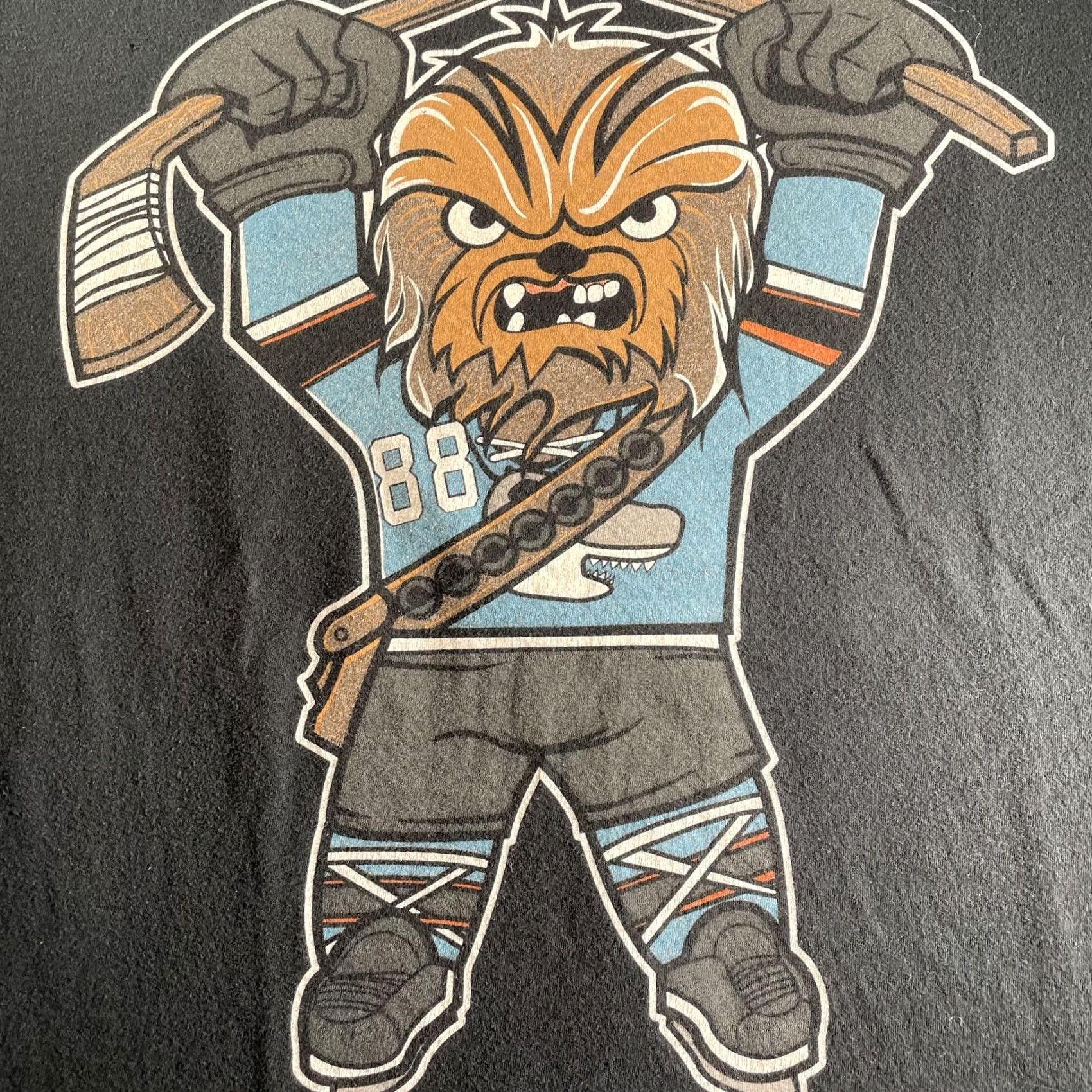 Star Wars Star Wars Chewbacca Shirt Mens L Black Blue Jawmetry Hockey Graphic Tee 88 Size US L / EU 52-54 / 3 - 2 Thumbnail