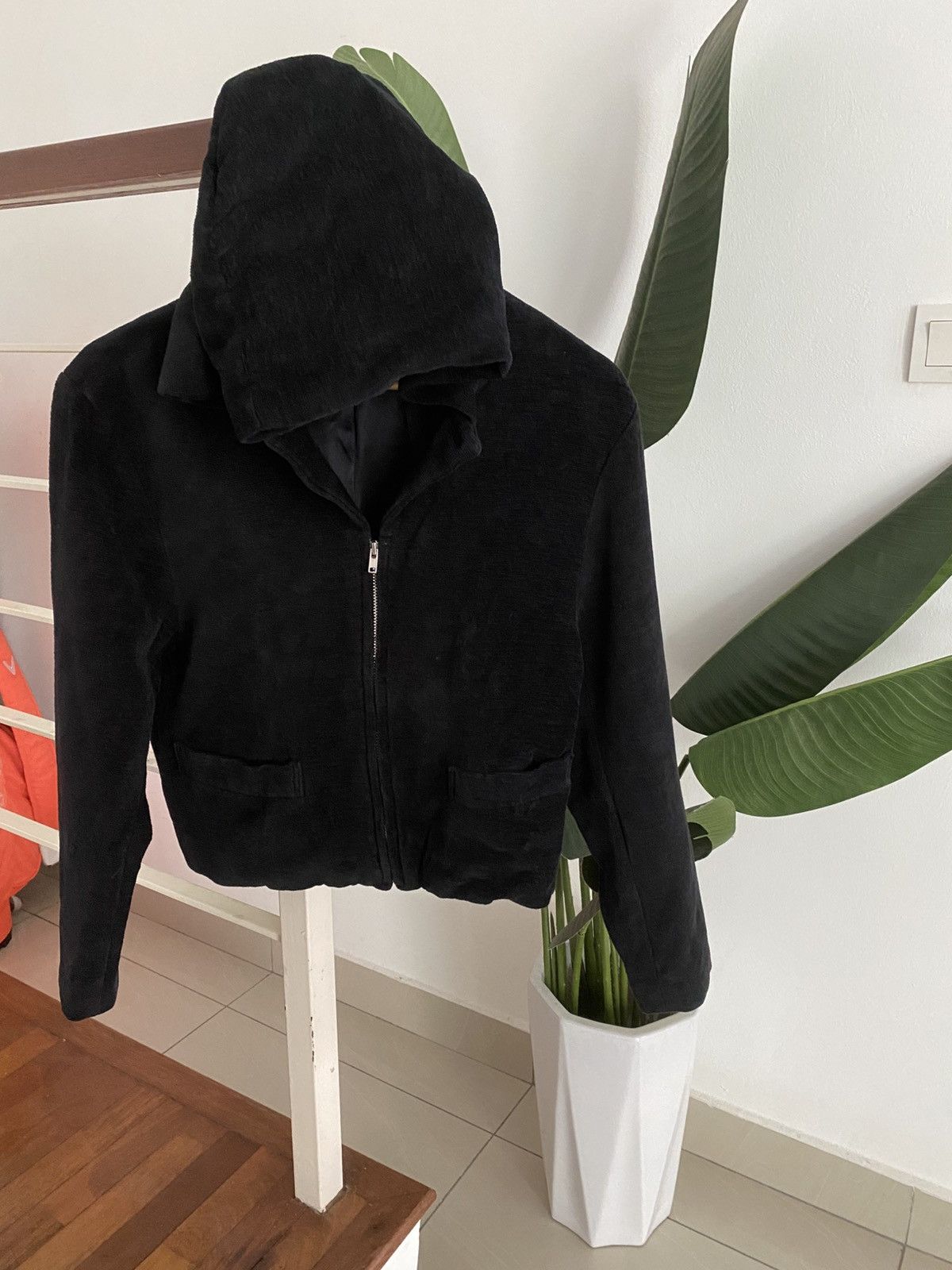 Issey Miyake × Vintage Vintage Issey Miyake crooped Hoodie zipper punk designer Size US M / EU 48-50 / 2 - 2 Thumbnail