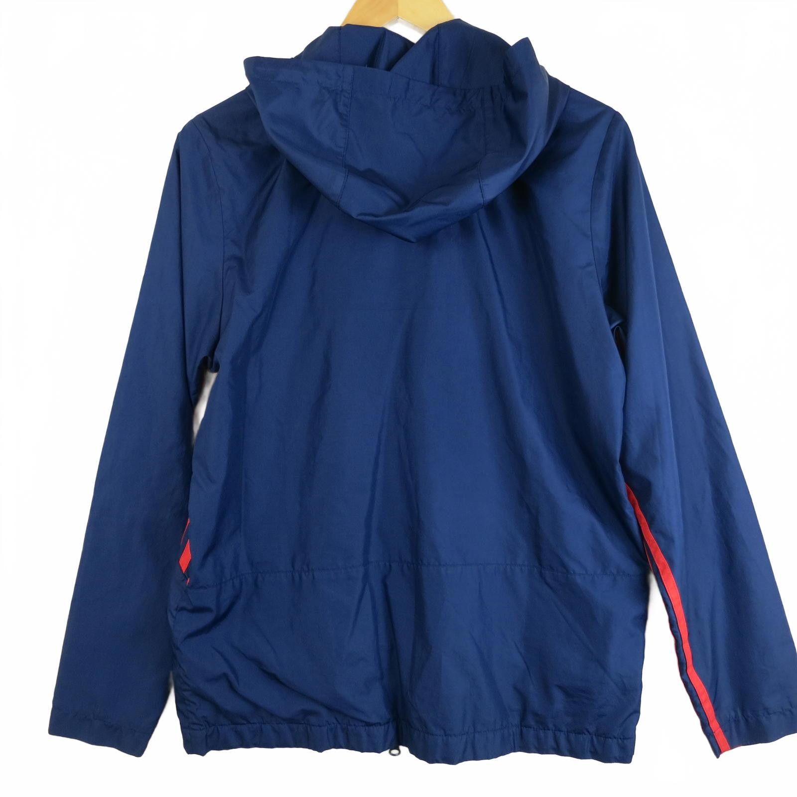 Adidas Adidas Navy Blue Hooded Windbreaker with Red Stripes Men's S Size US S / EU 44-46 / 1 - 4 Thumbnail