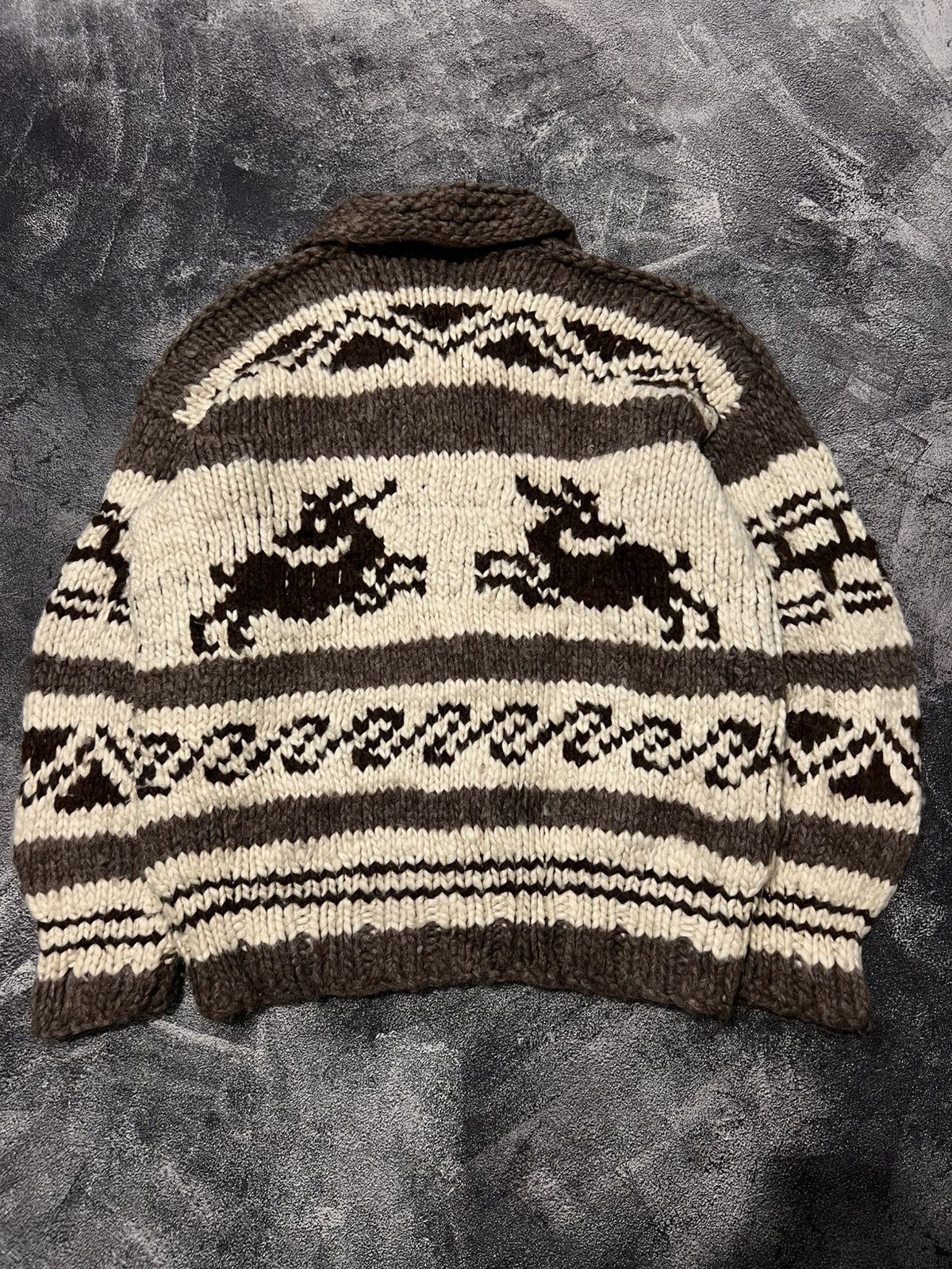 Vintage 80s Cowichan Knit Sweater Size US L / EU 52-54 / 3 - 2 Thumbnail
