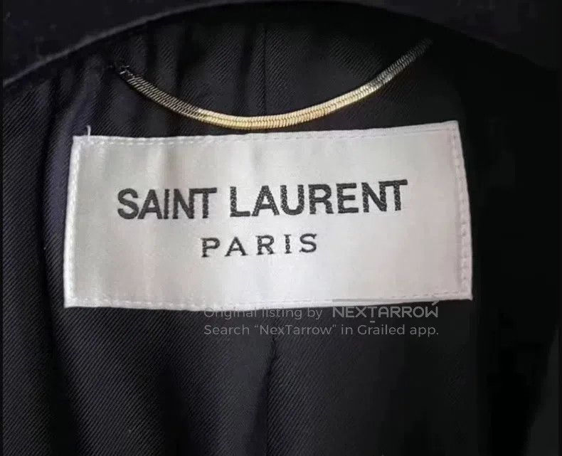 Saint Laurent Paris Saint Laurent Paris Classic Black Double-Breasted Coat Size XS / US 0-2 / IT 36-38 - 4 Thumbnail