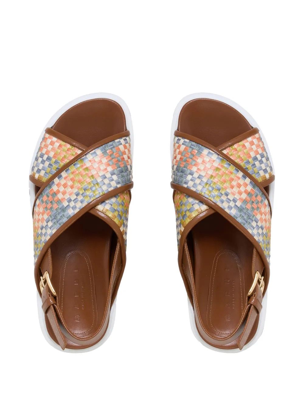 Marni oc11z0525 Fussbet Interwoven Slingback Sandals in Multicolor Size US 8 / IT 38 - 5 Thumbnail
