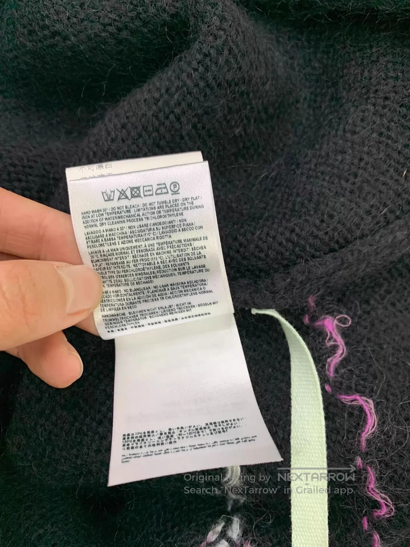 Off-White Black Knit Sweater with Distressed Accents . Size US S / EU 44-46 / 1 - 8 Thumbnail
