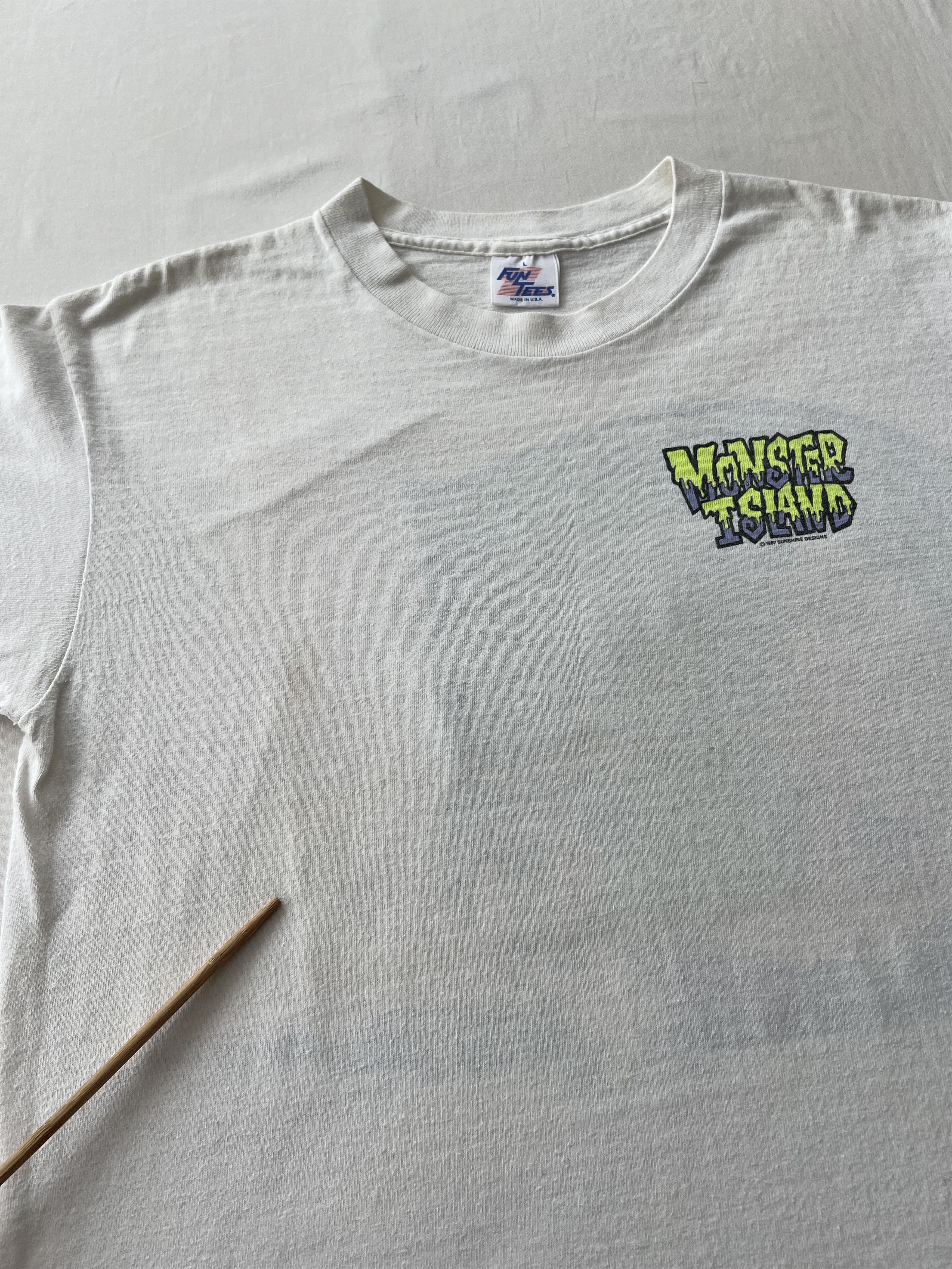Vintage Vintage 1987 Monster Island Sunshine Designs Surf T-shirt Size US L / EU 52-54 / 3 - 7 Thumbnail