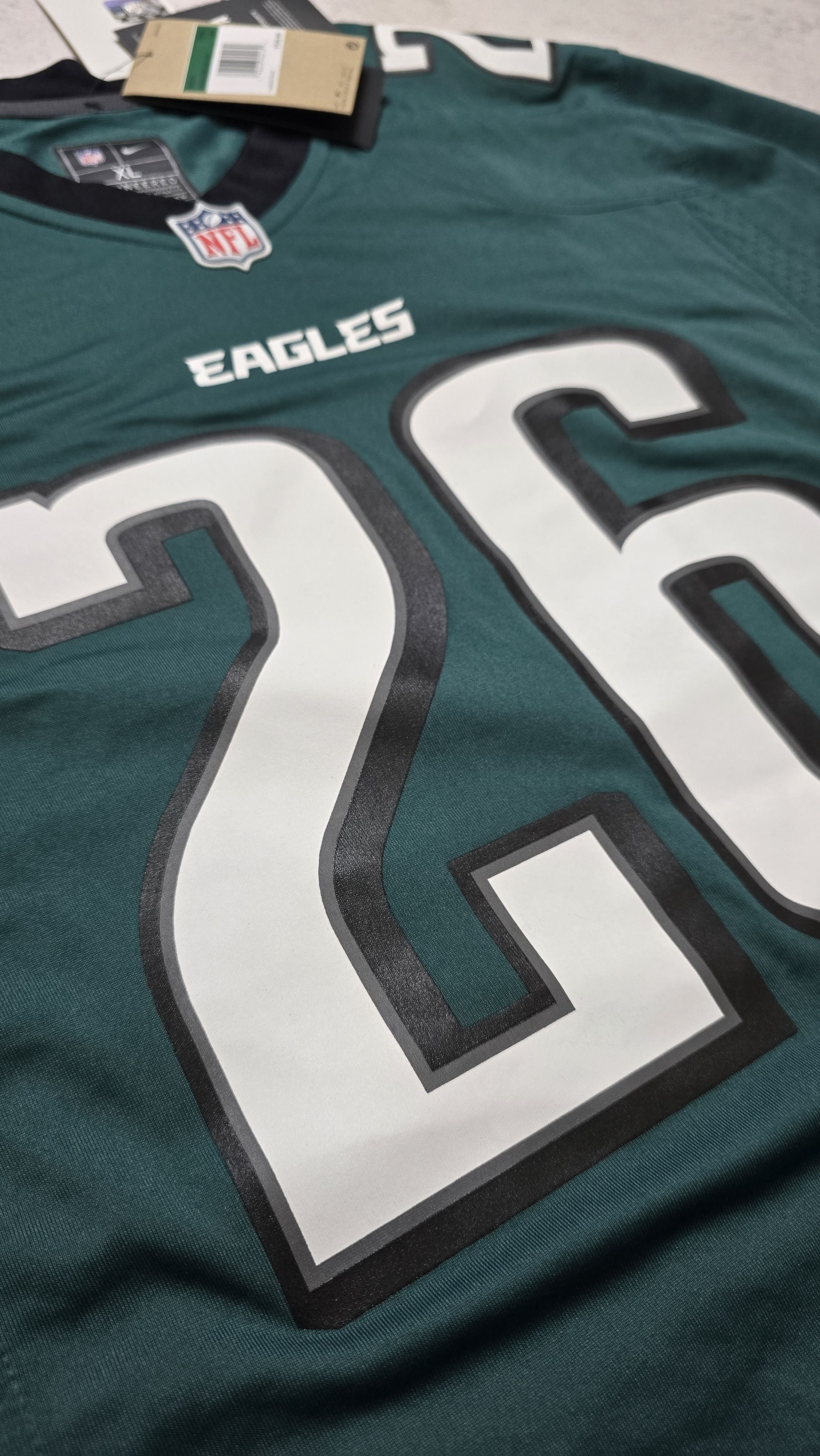 Nike Philadelphia Eagles Barkley Midnight Green Game Jersey Size US XL / EU 56 / 4 - 14 Thumbnail