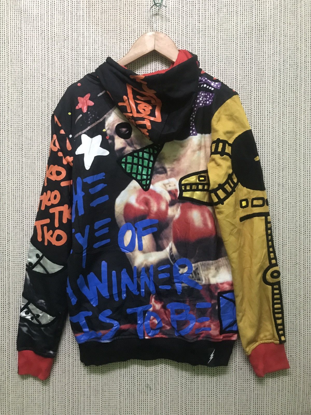 Bass By Ron Bass × Vintage Bass by ron bass men's colourful black&red hoodie jacket Size US M / EU 48-50 / 2 - 6 Thumbnail