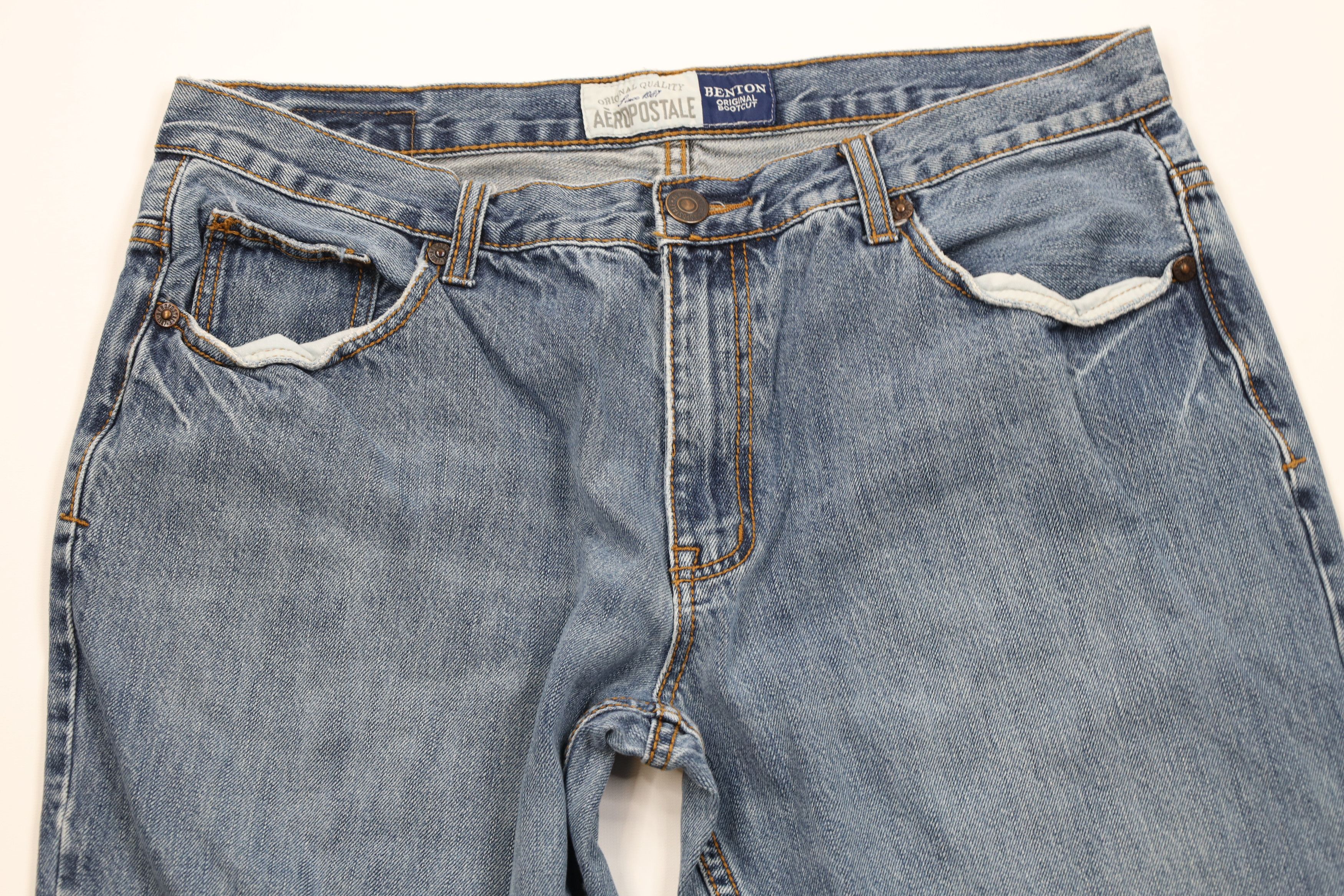 Aeropostale Vintage Y2K Aeropostale Wide Leg Bootcut Denim Jeans Blue Size US 36 / EU 52 - 2 Thumbnail