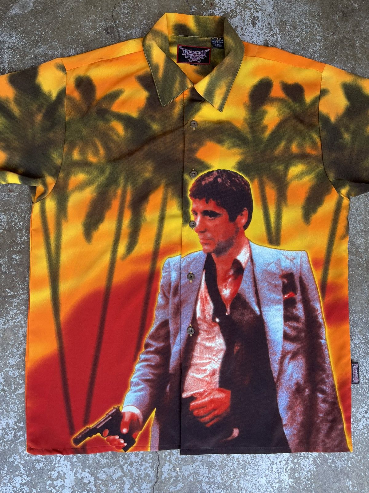 Dragonfly Vintage 90s Scarface Button Up Shirt Size US L / EU 52-54 / 3 - 3 Thumbnail