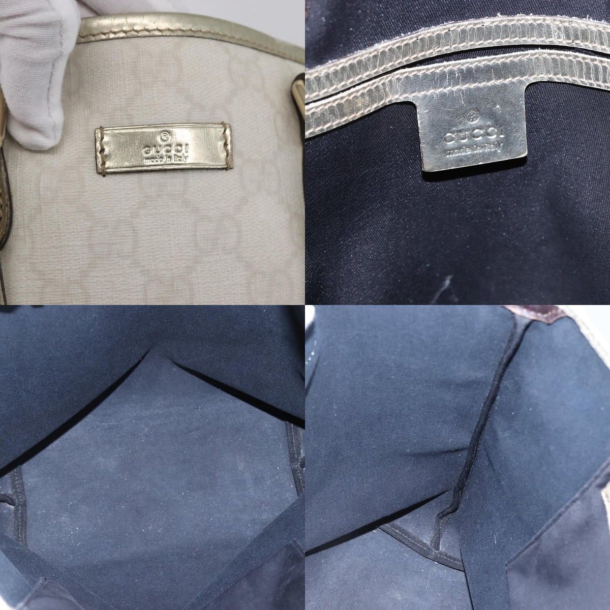 Gucci GUCCI GG Supreme Tote Bag Pvc Ivory Gold Size ONE SIZE - 11 Thumbnail