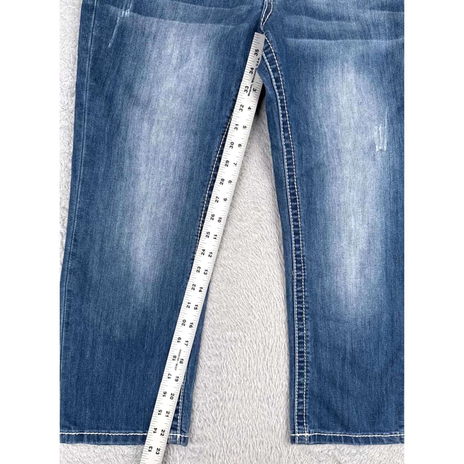 Vintage Maurices YMI Jeans Capri Blue Denim Cotton Blend Low Rise 29 Inseam 23 Womens Regular 6 29x23 Vintage No Size 27" / US 4 / IT 40 - 7 Thumbnail